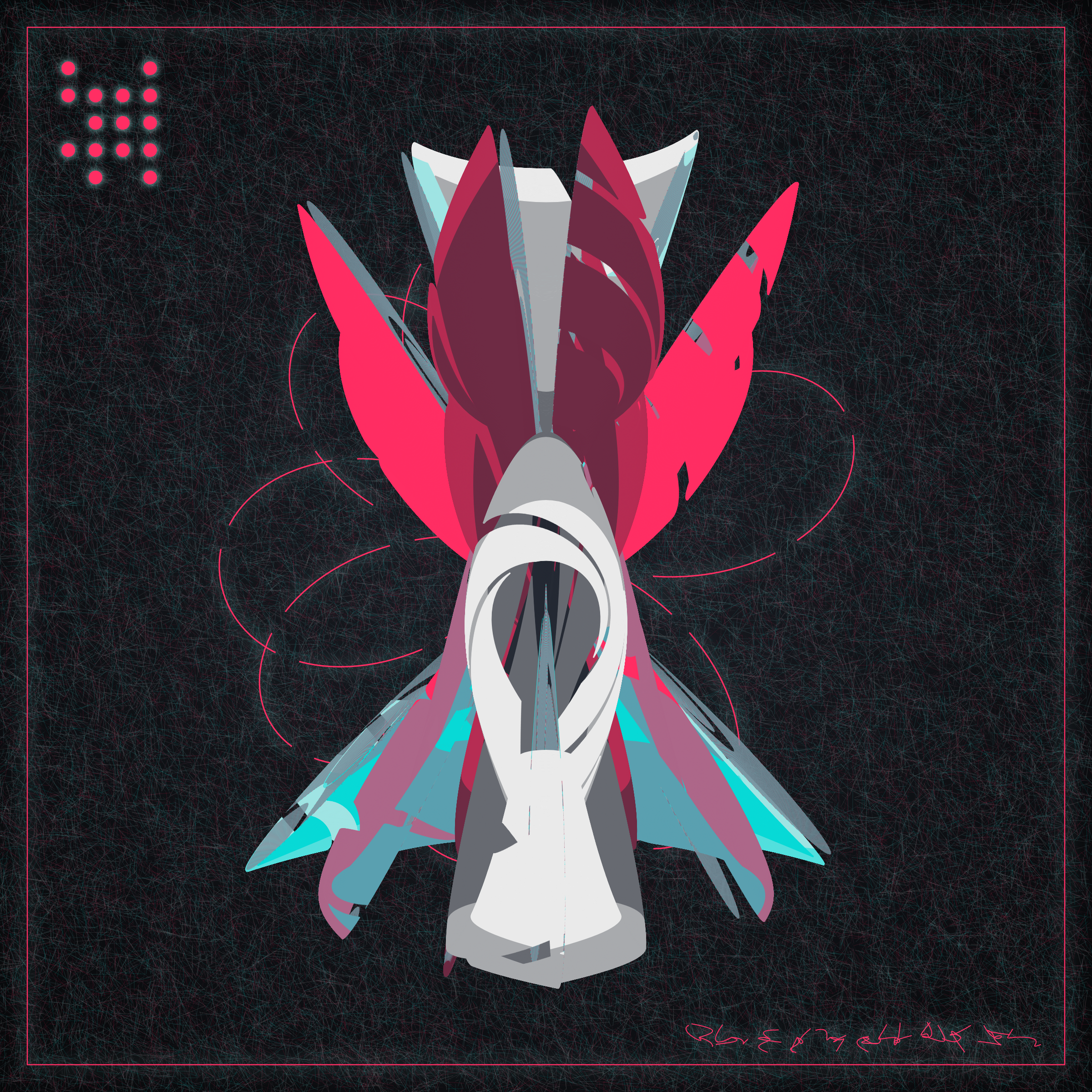 Art Blocks - Art Blocks v2 - Alien Insects #247 - NFT # 137000247