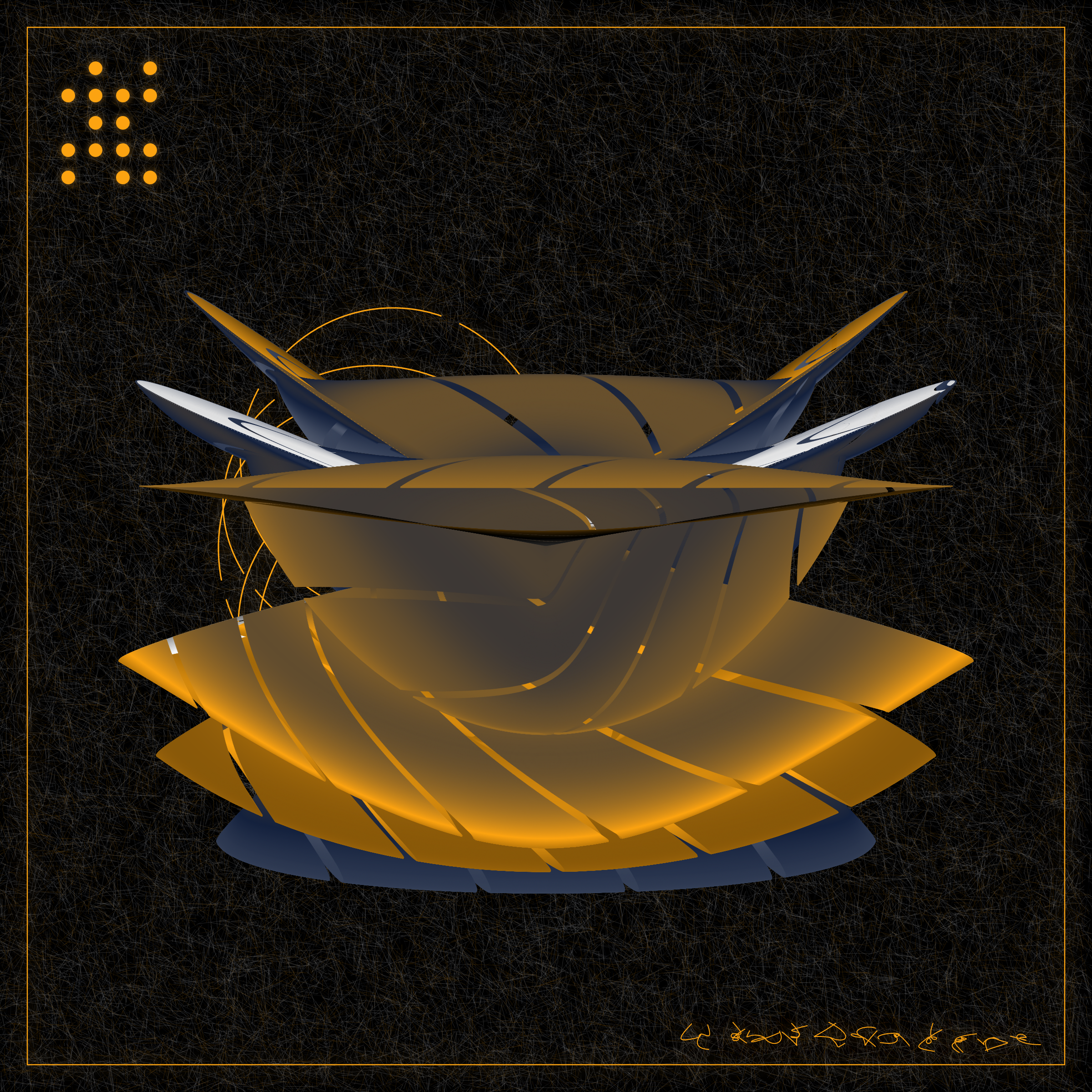 Art Blocks - Art Blocks v2 - Alien Insects #252 - NFT # 137000252