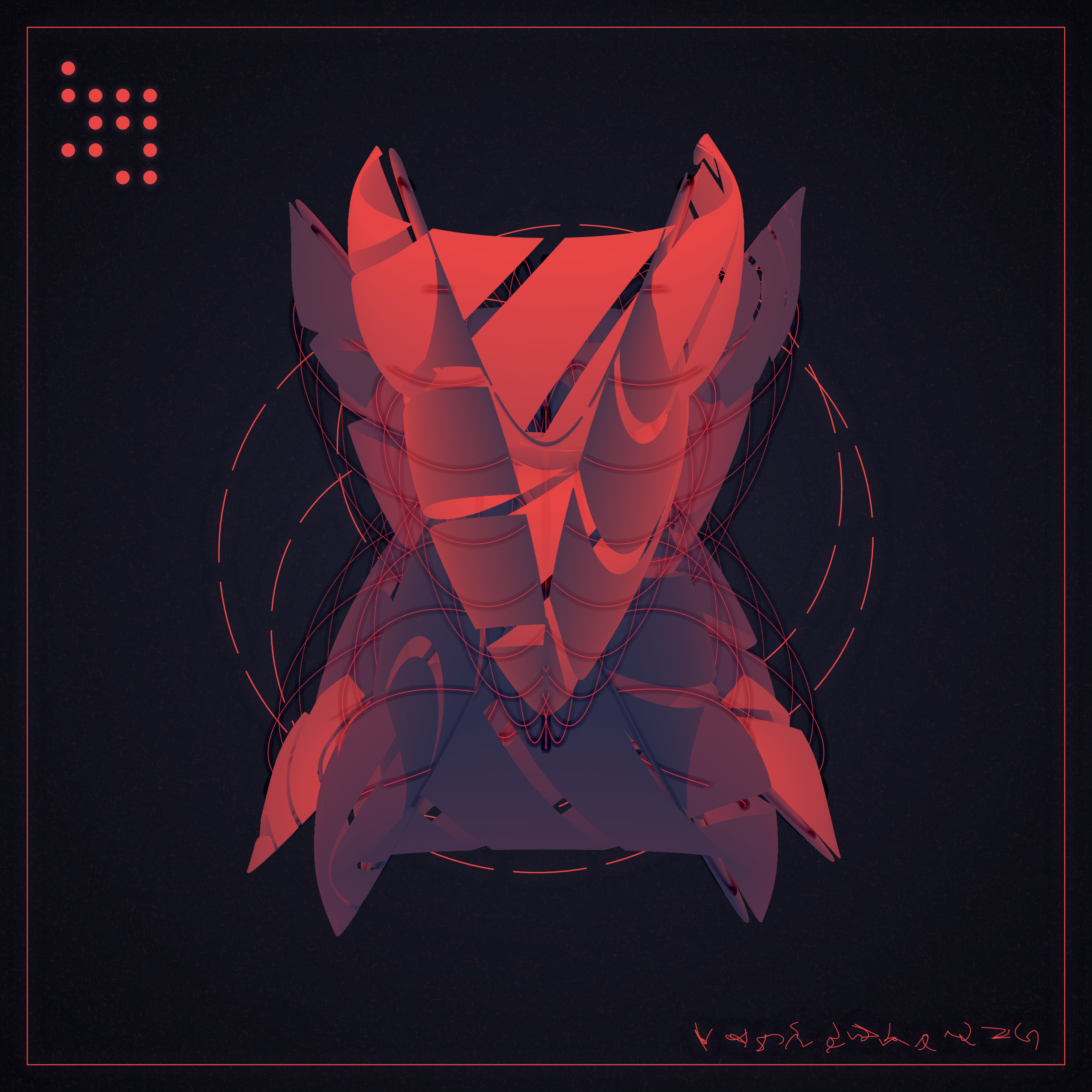 Art Blocks - Art Blocks v2 - Alien Insects #266 - NFT # 137000266