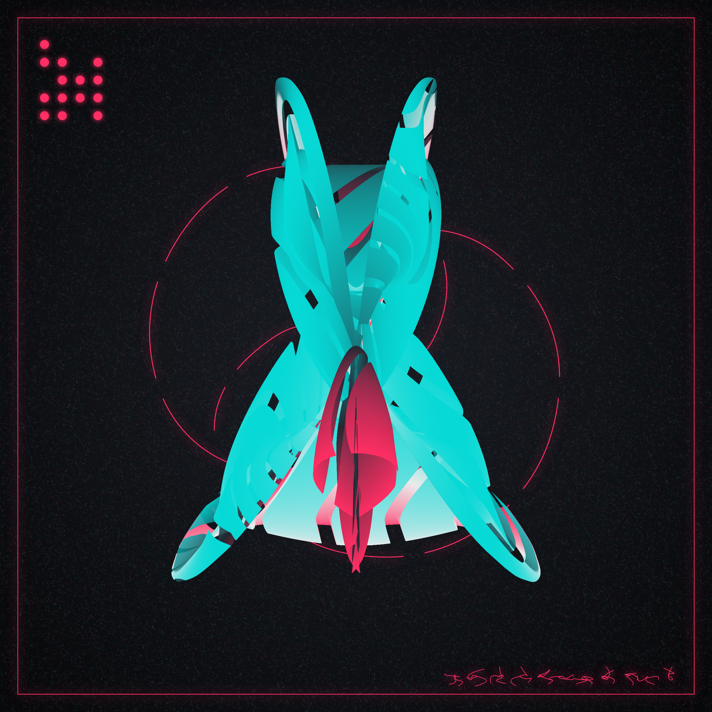 Art Blocks - Art Blocks v2 - Alien Insects #271 - NFT # 137000271