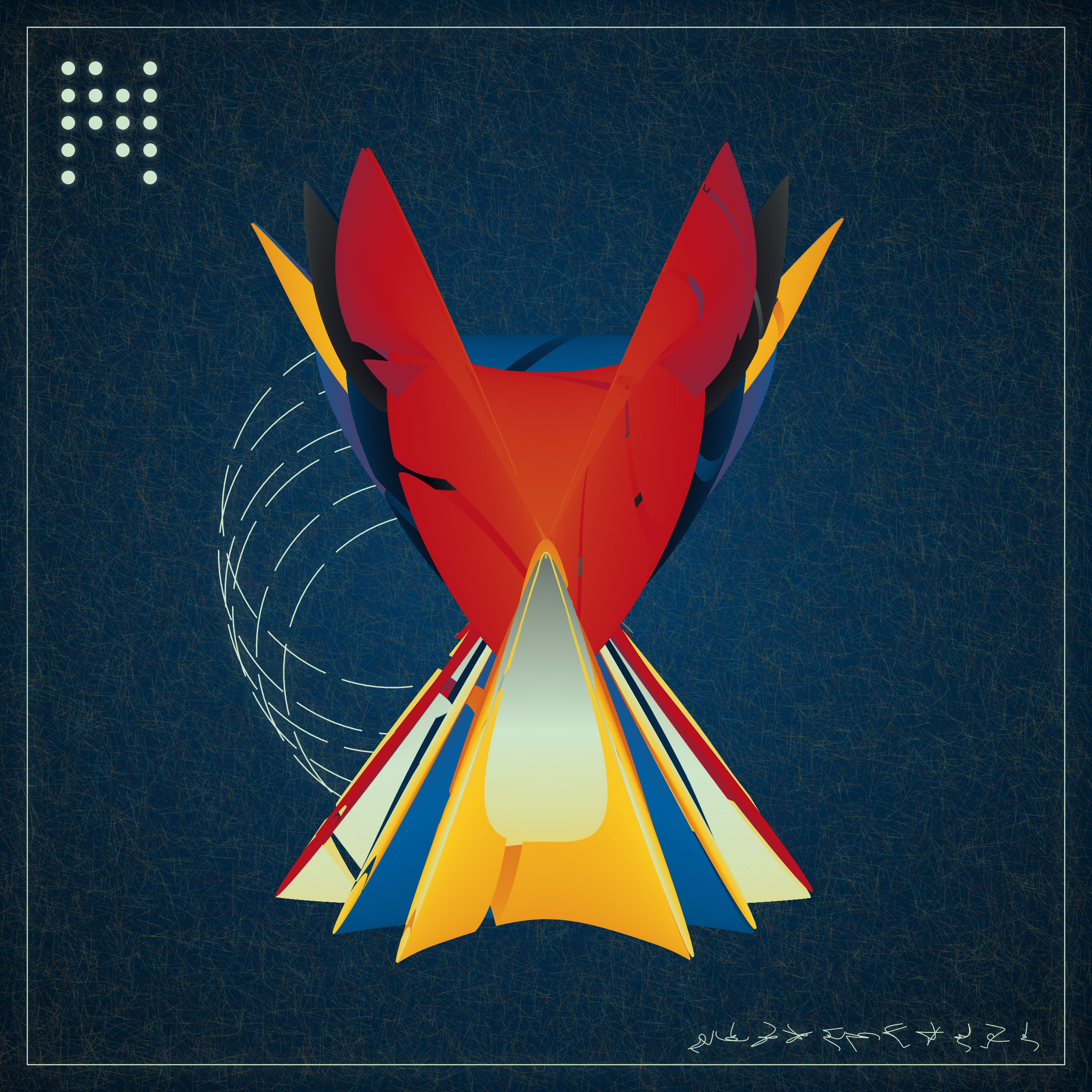 Art Blocks - Art Blocks v2 - Alien Insects #272 - NFT # 137000272