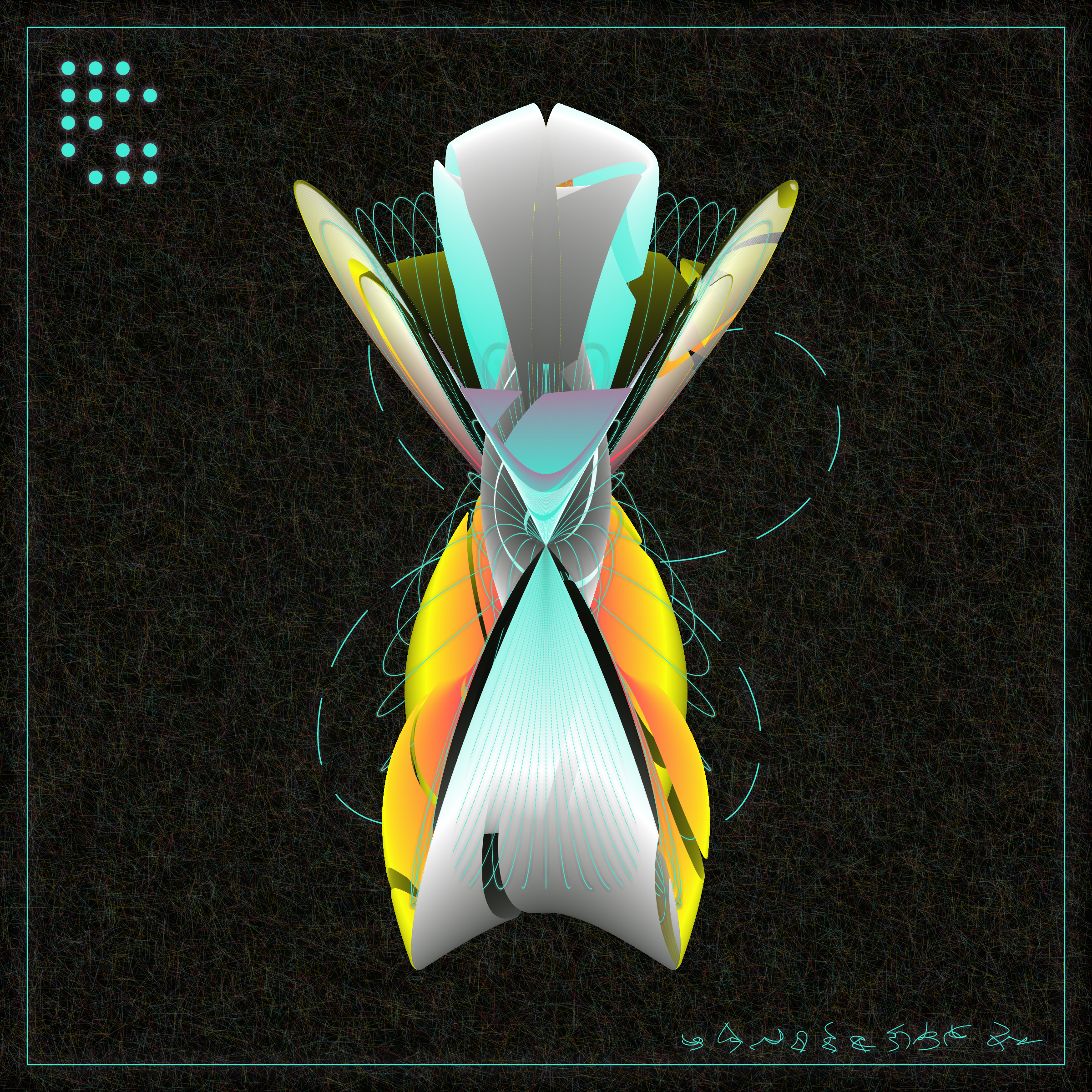 Art Blocks - Art Blocks v2 - Alien Insects #280 - NFT # 137000280