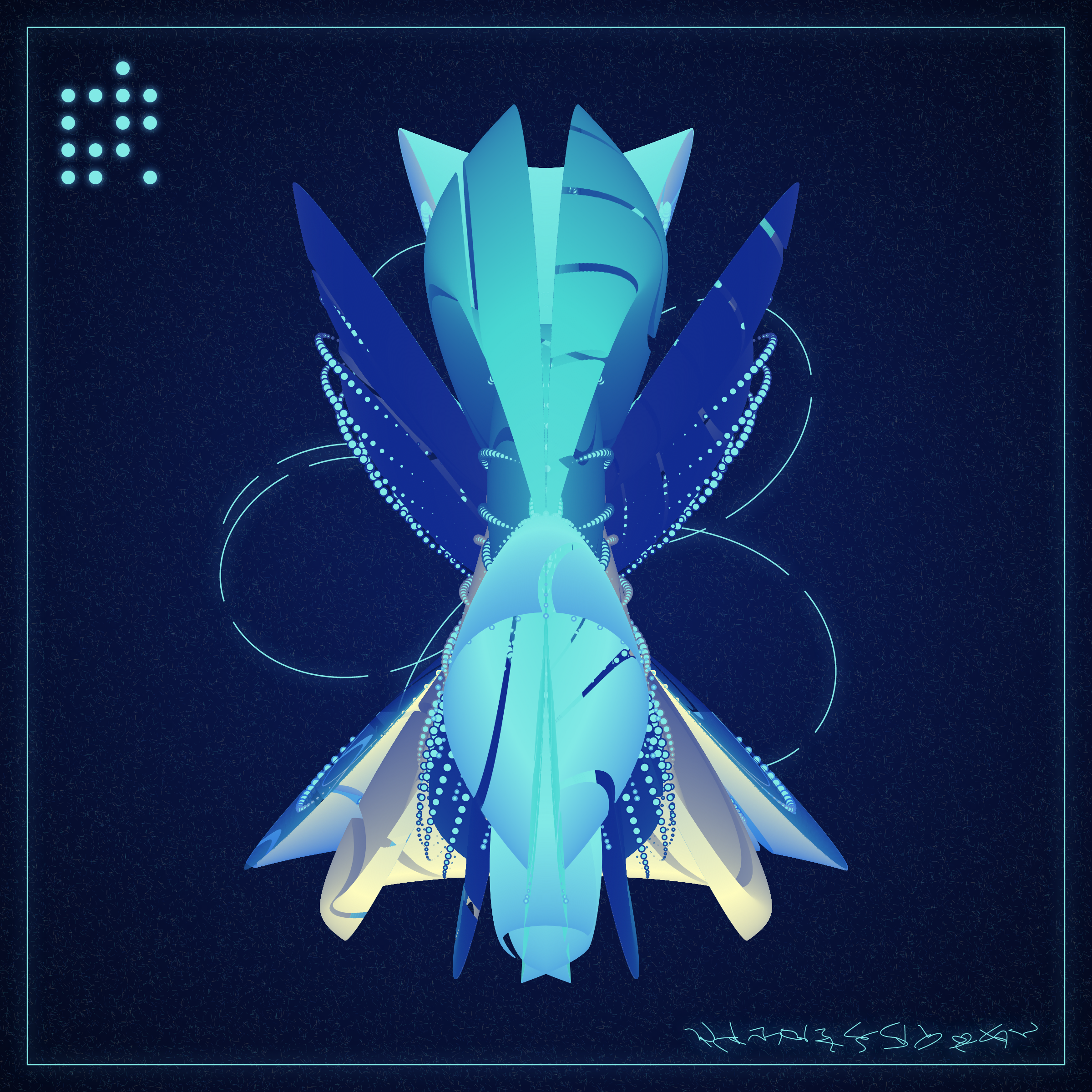 Art Blocks - Art Blocks v2 - Alien Insects #283 - NFT # 137000283