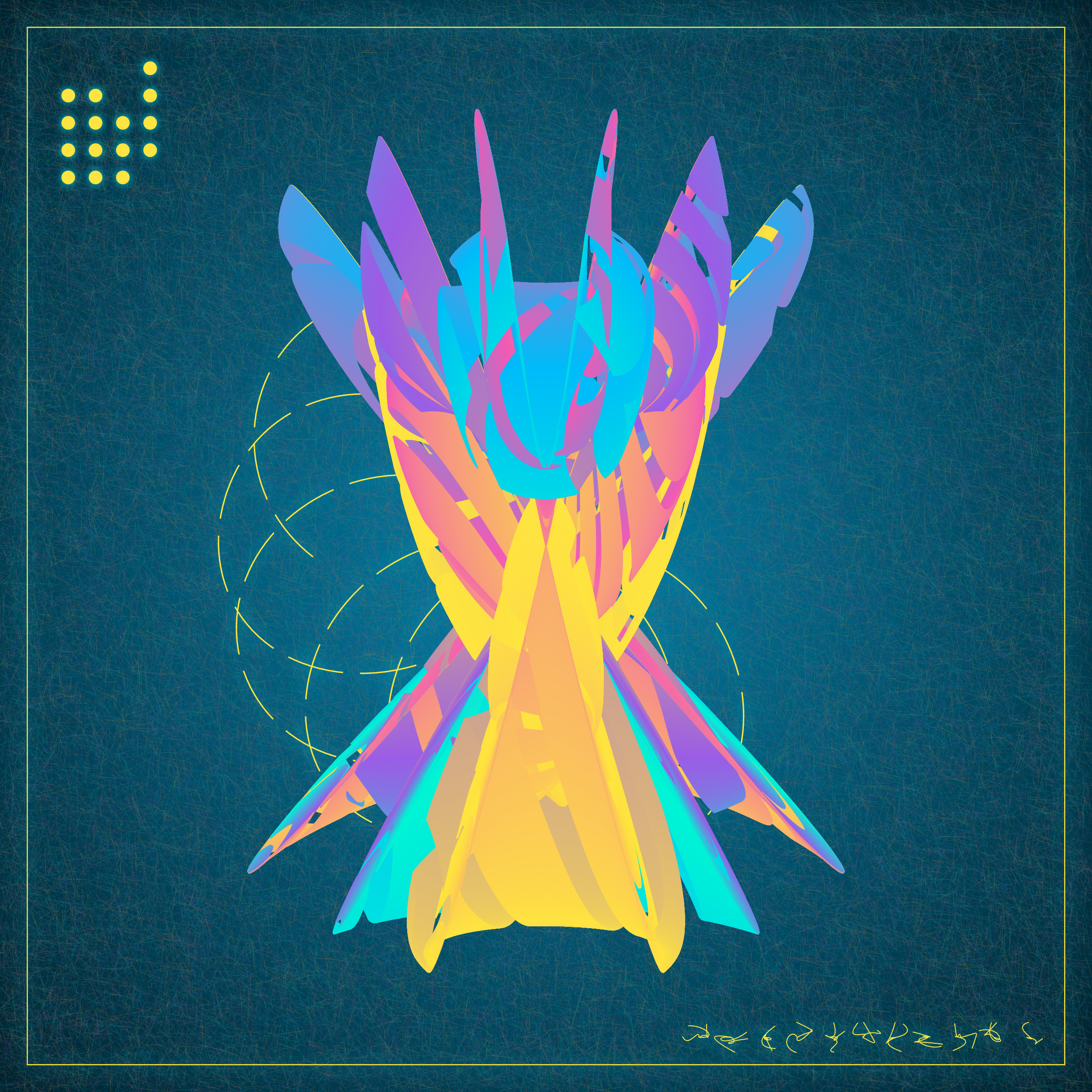 Art Blocks - Art Blocks v2 - Alien Insects #290 - NFT # 137000290