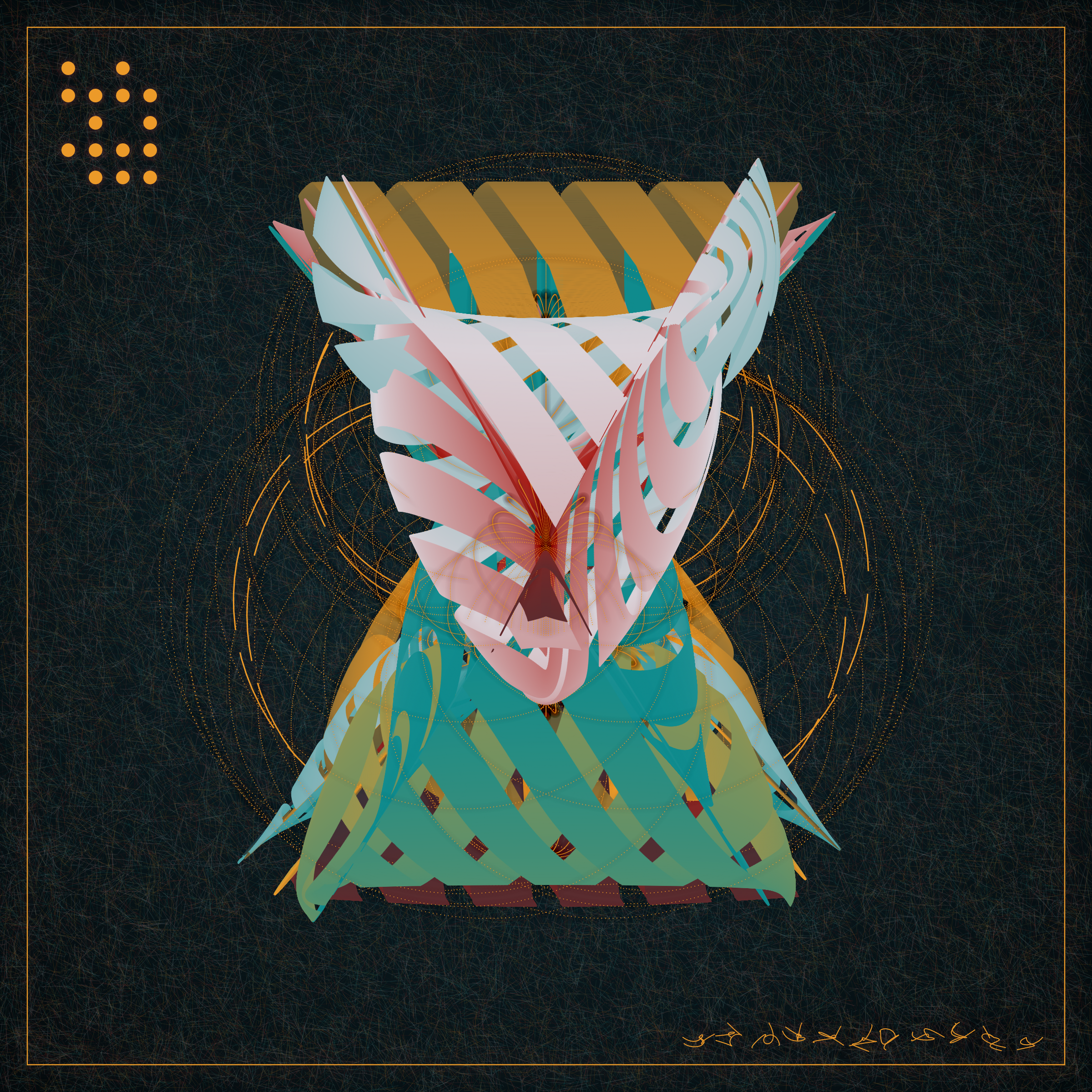 Art Blocks - Art Blocks v2 - Alien Insects #294 - NFT # 137000294