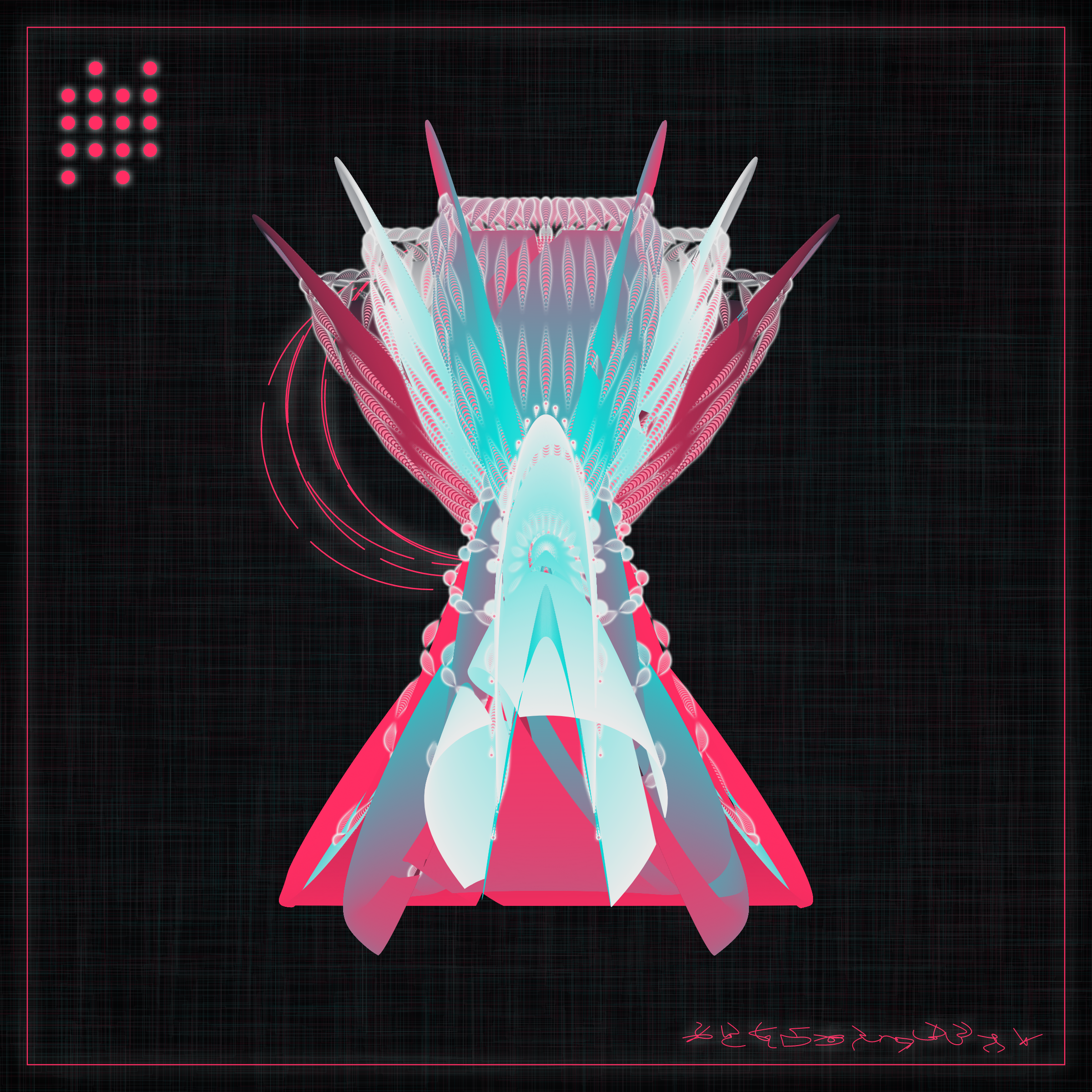 Art Blocks - Art Blocks v2 - Alien Insects #301 - NFT # 137000301