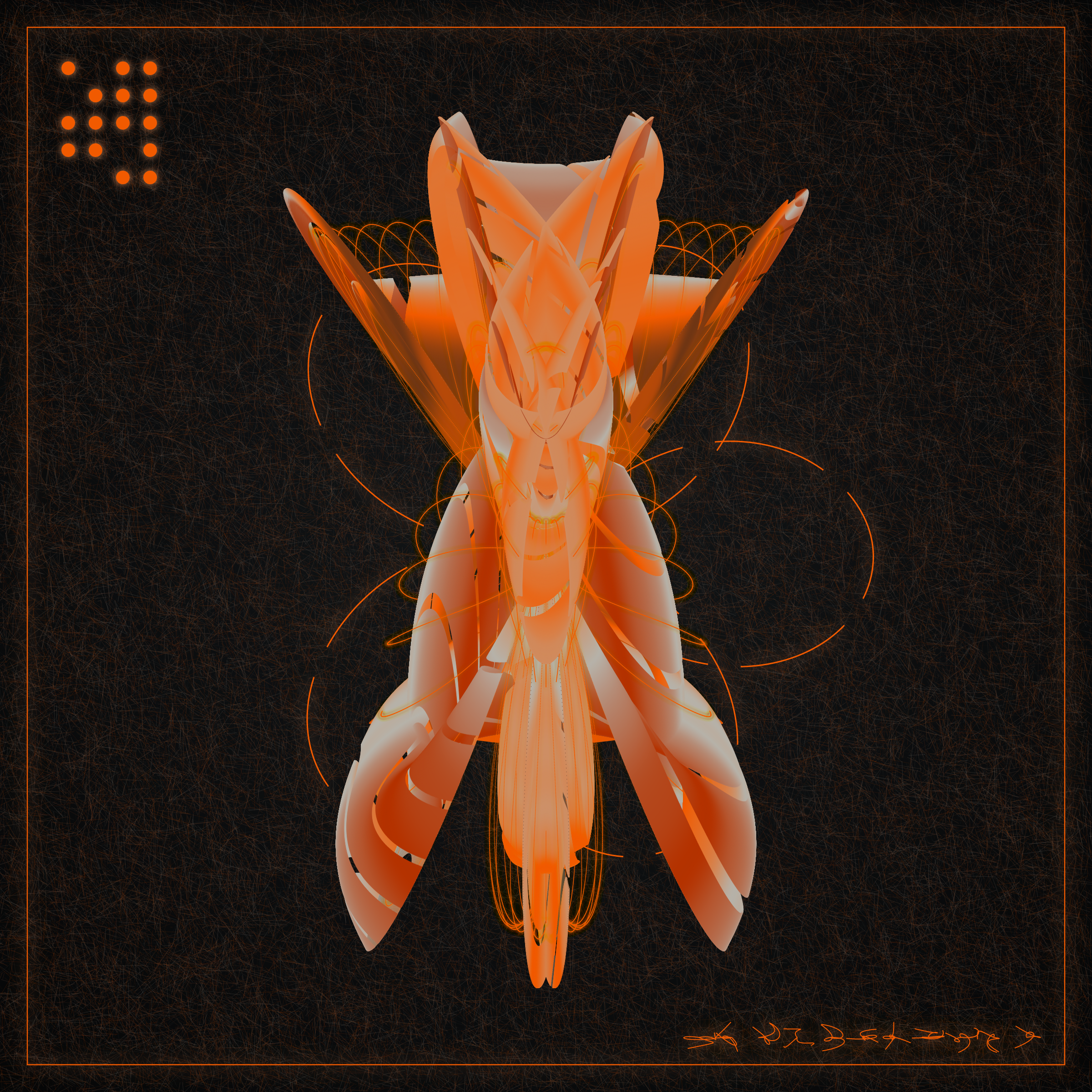 Art Blocks - Art Blocks v2 - Alien Insects #303 - NFT # 137000303