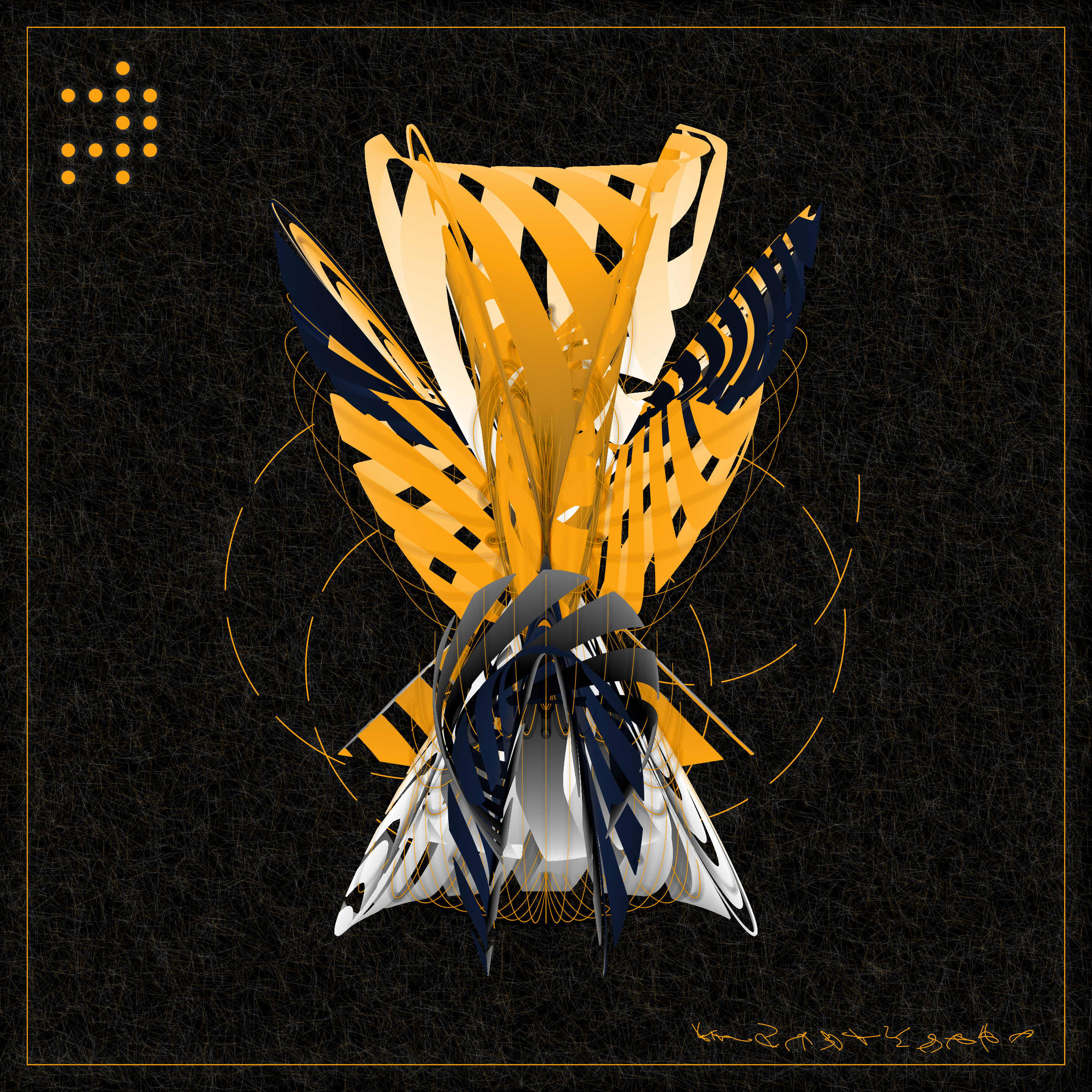 Art Blocks - Art Blocks v2 - Alien Insects #304 - NFT # 137000304