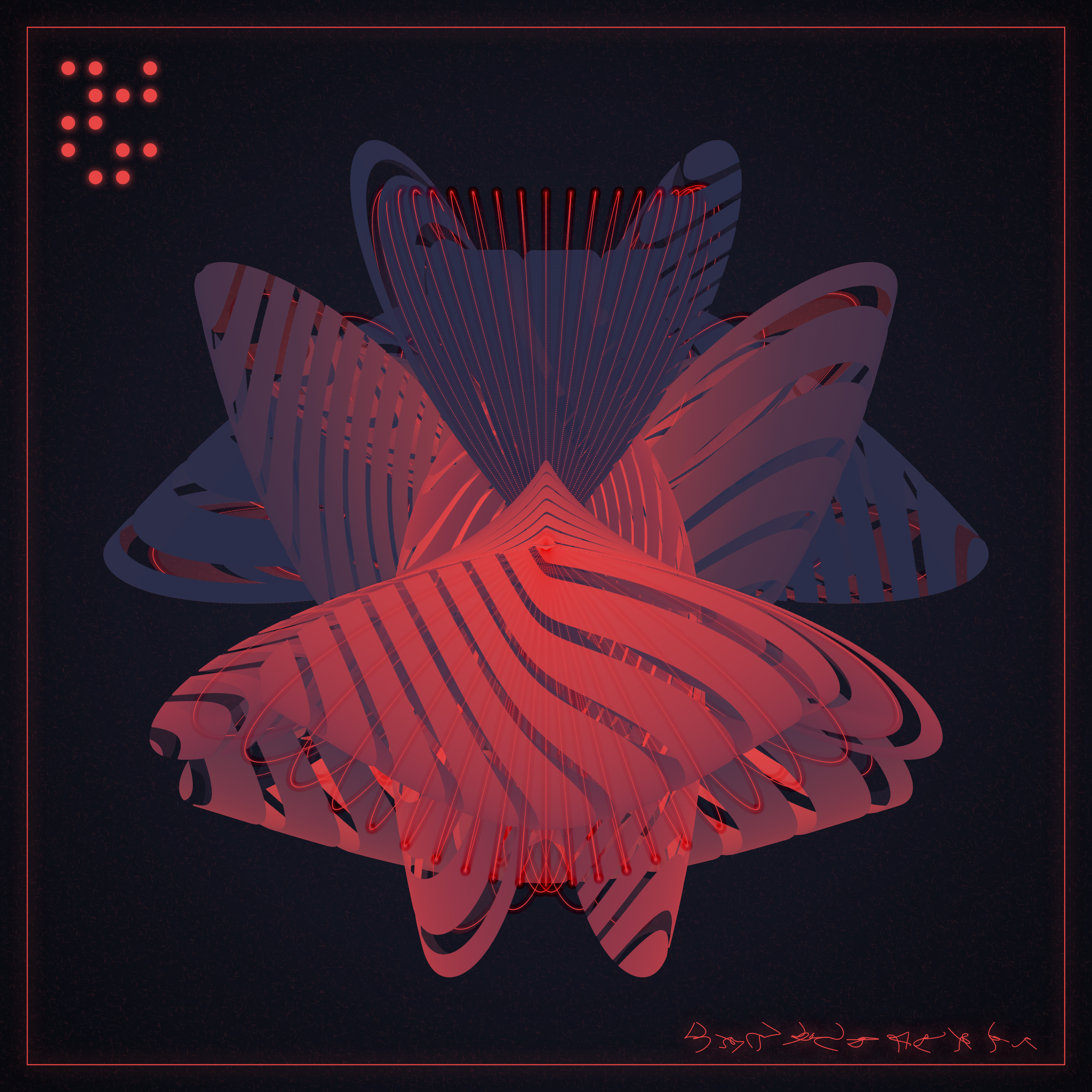 Art Blocks - Art Blocks v2 - Alien Insects #309 - NFT # 137000309