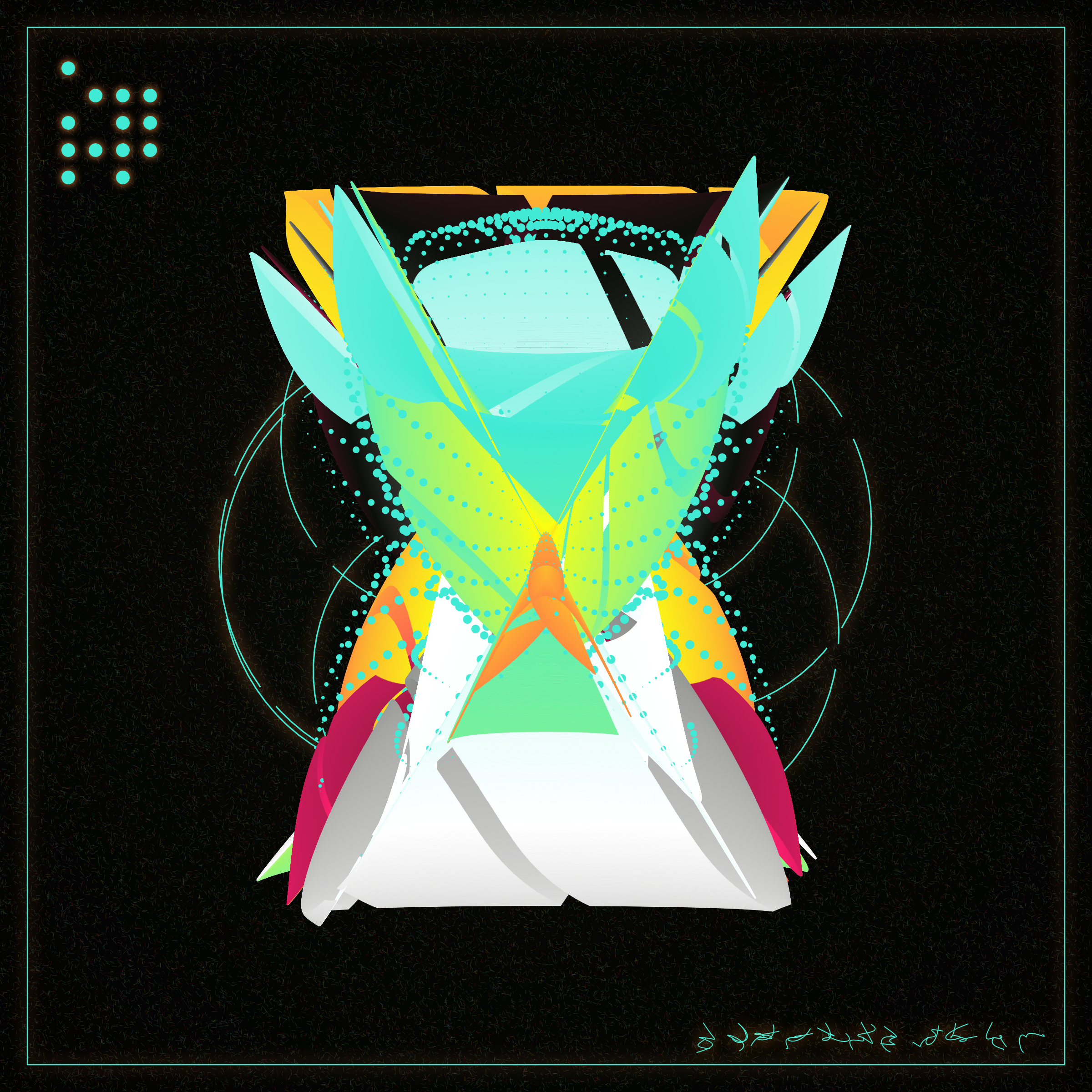 Art Blocks - Art Blocks v2 - Alien Insects #334 - NFT # 137000334