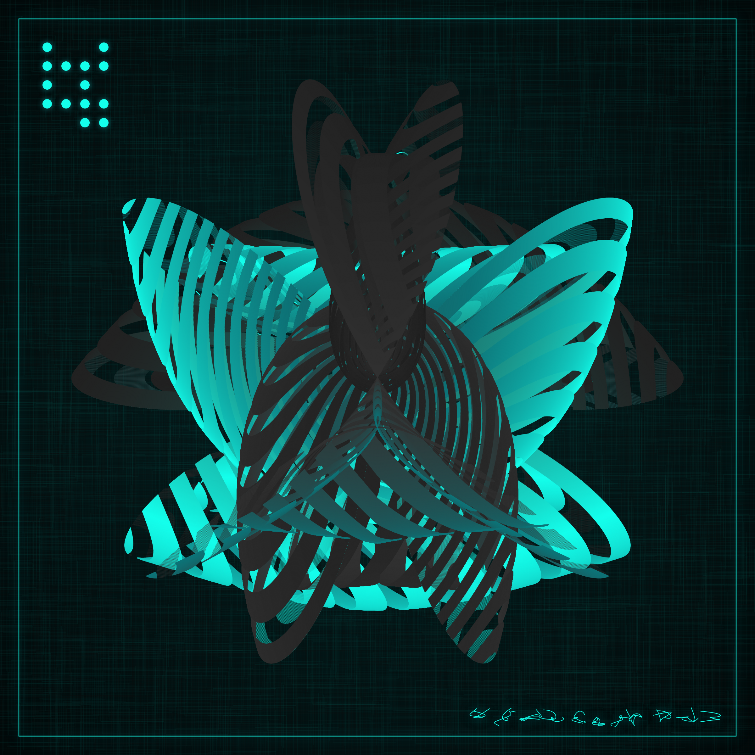 Art Blocks - Art Blocks v2 - Alien Insects #341 - NFT # 137000341