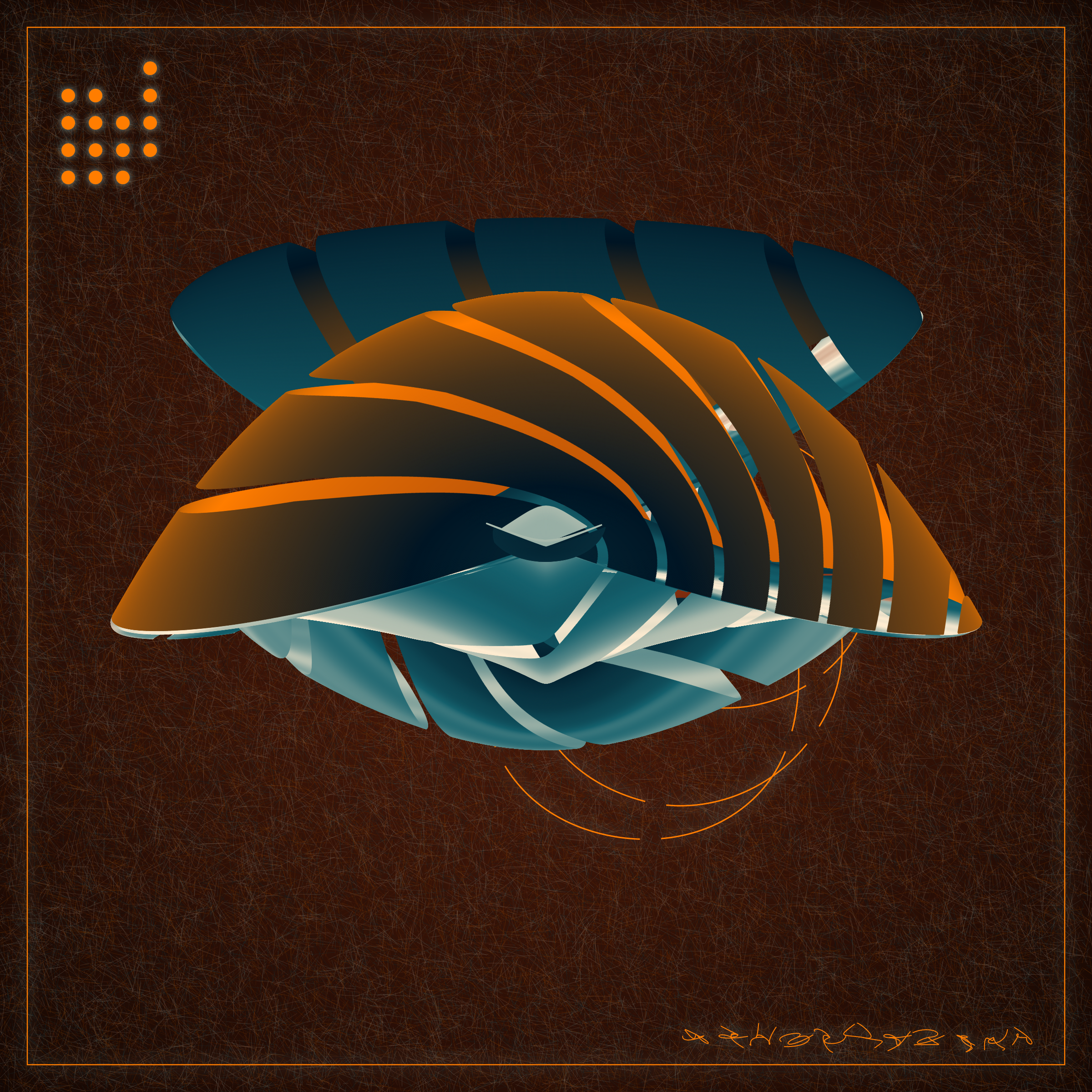 Art Blocks - Art Blocks v2 - Alien Insects #352 - NFT # 137000352