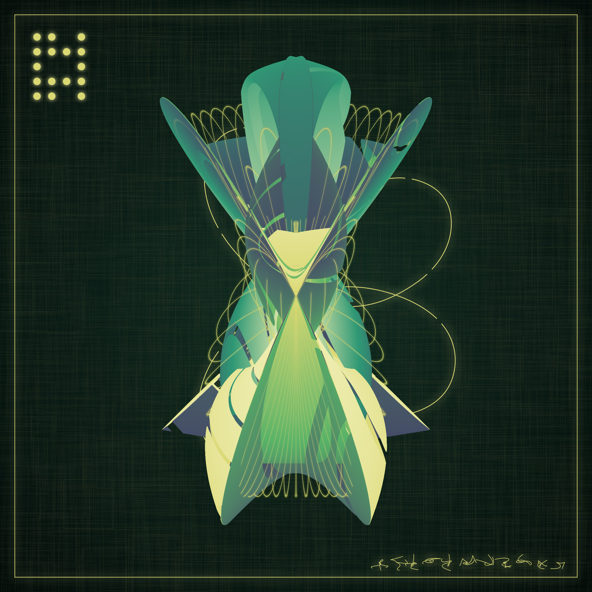 Art Blocks - Art Blocks v2 - Alien Insects #366 - NFT # 137000366