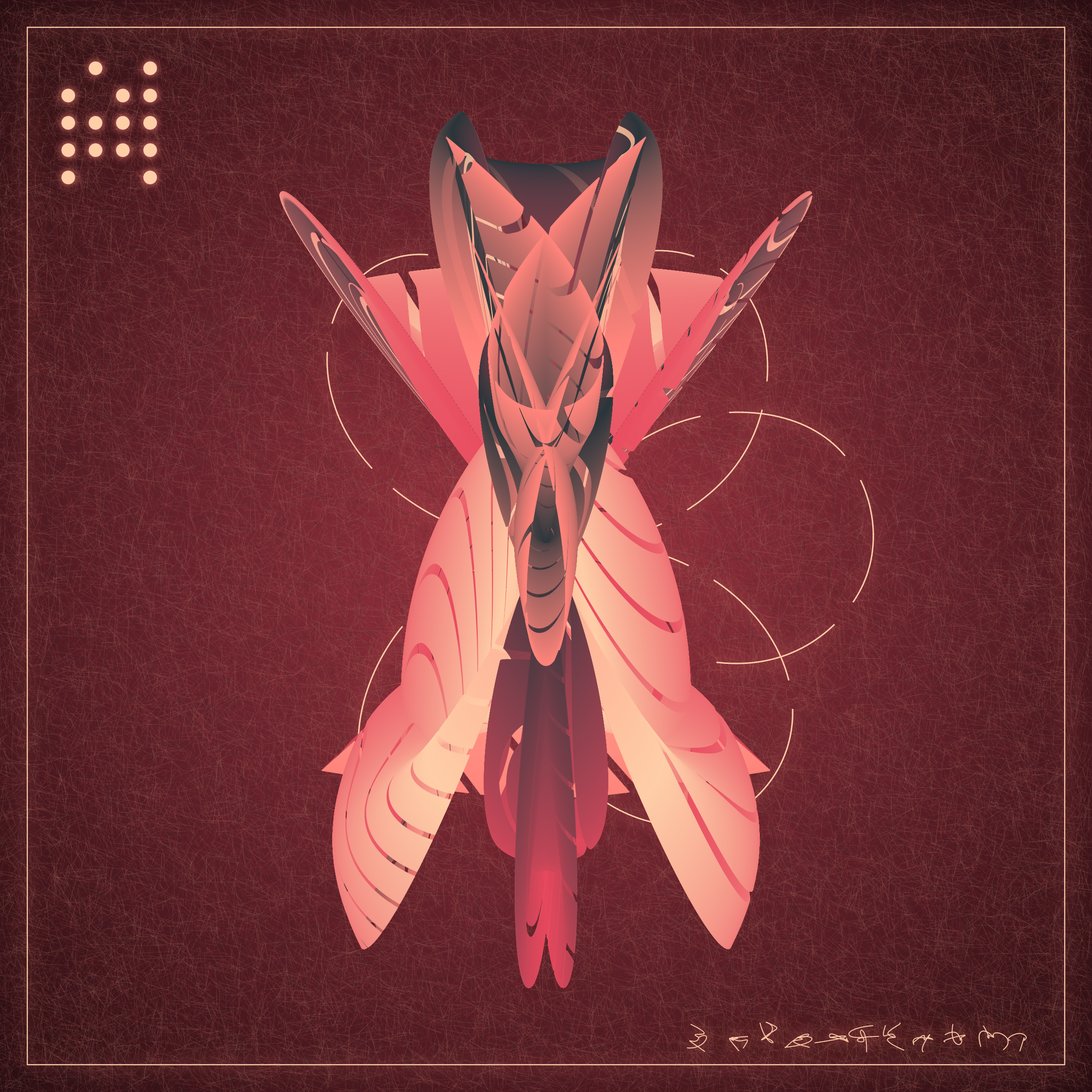 Art Blocks - Art Blocks v2 - Alien Insects #375 - NFT # 137000375