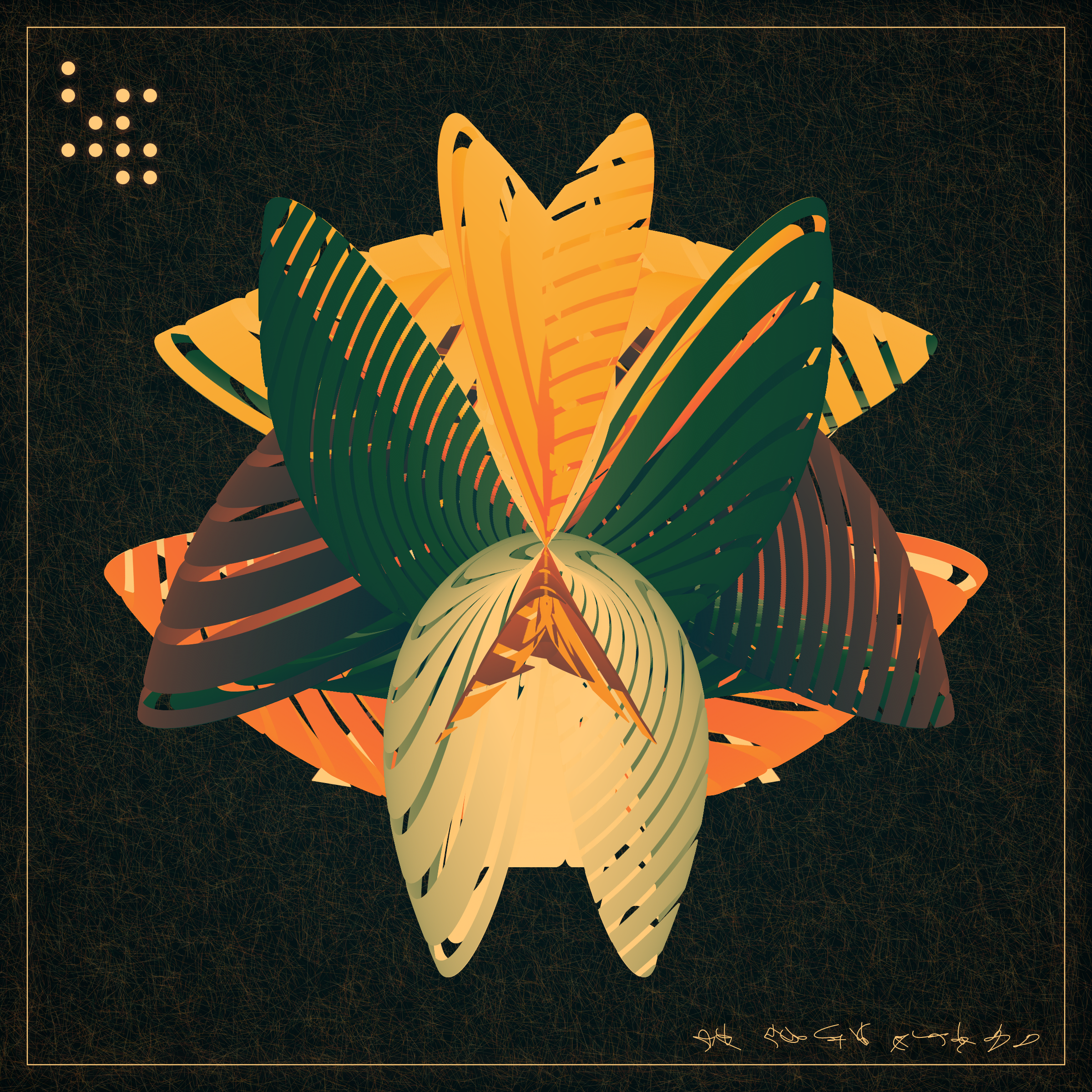 Art Blocks - Art Blocks v2 - Alien Insects #376 - NFT # 137000376