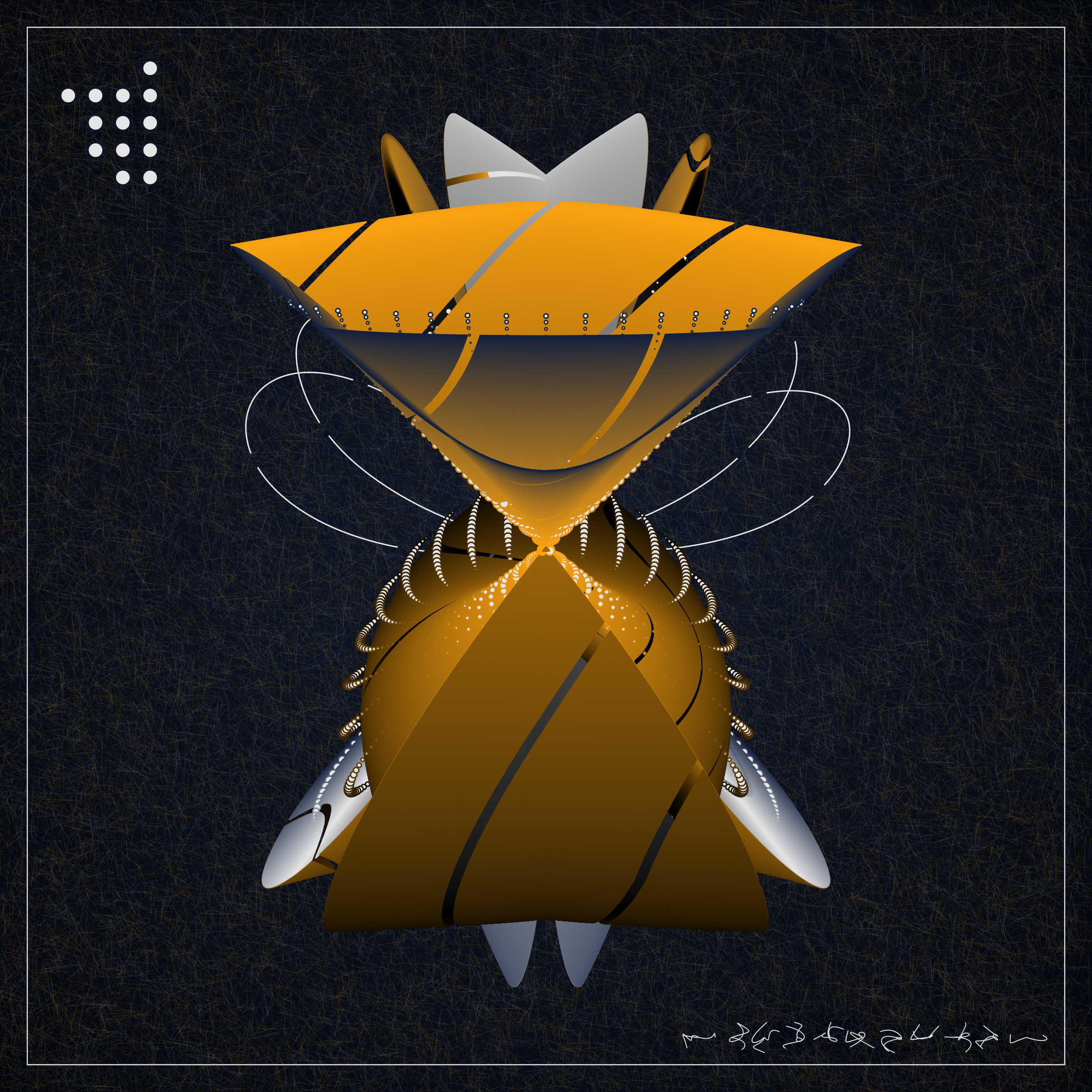 Art Blocks - Art Blocks v2 - Alien Insects #387 - NFT # 137000387