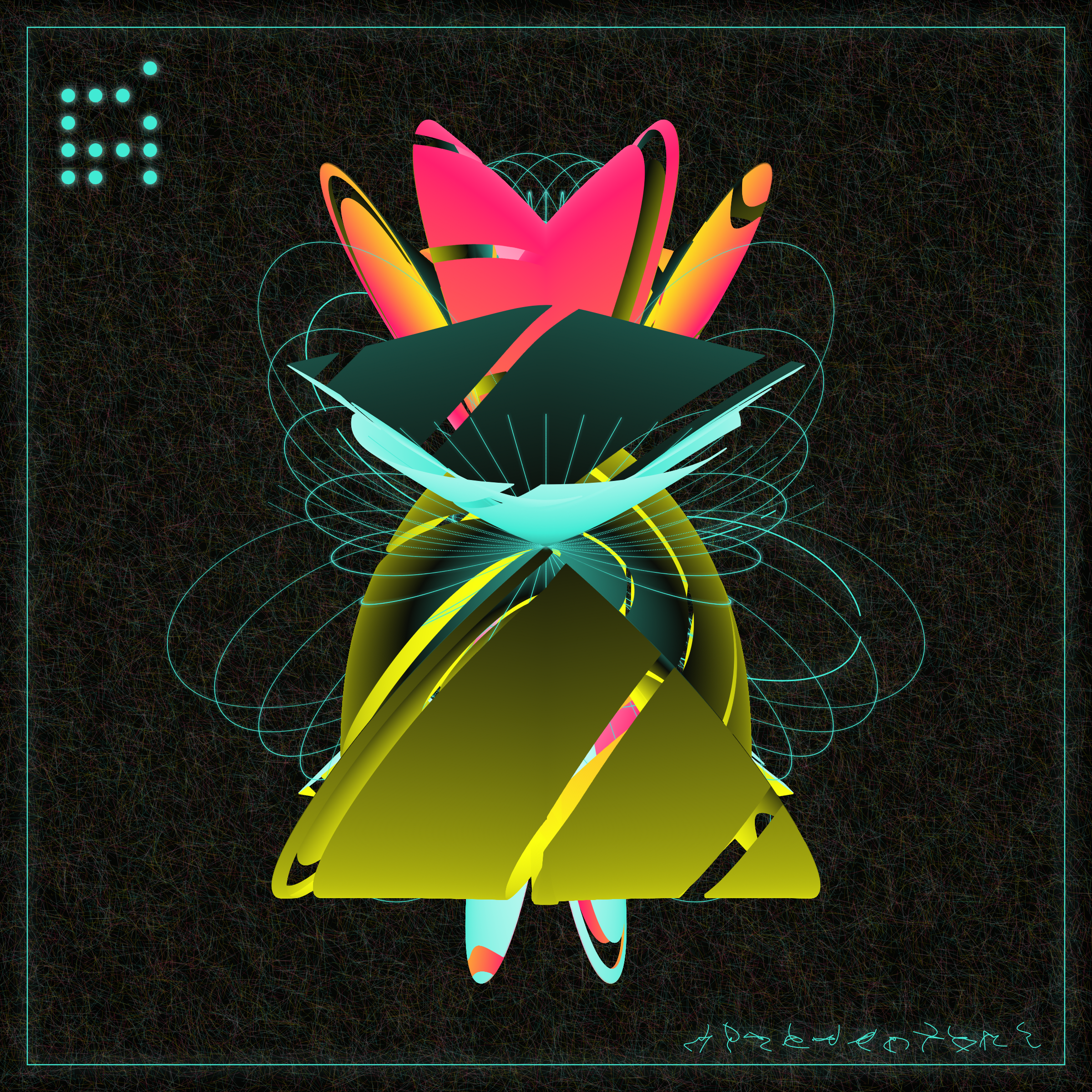 Art Blocks - Art Blocks v2 - Alien Insects #393 - NFT # 137000393