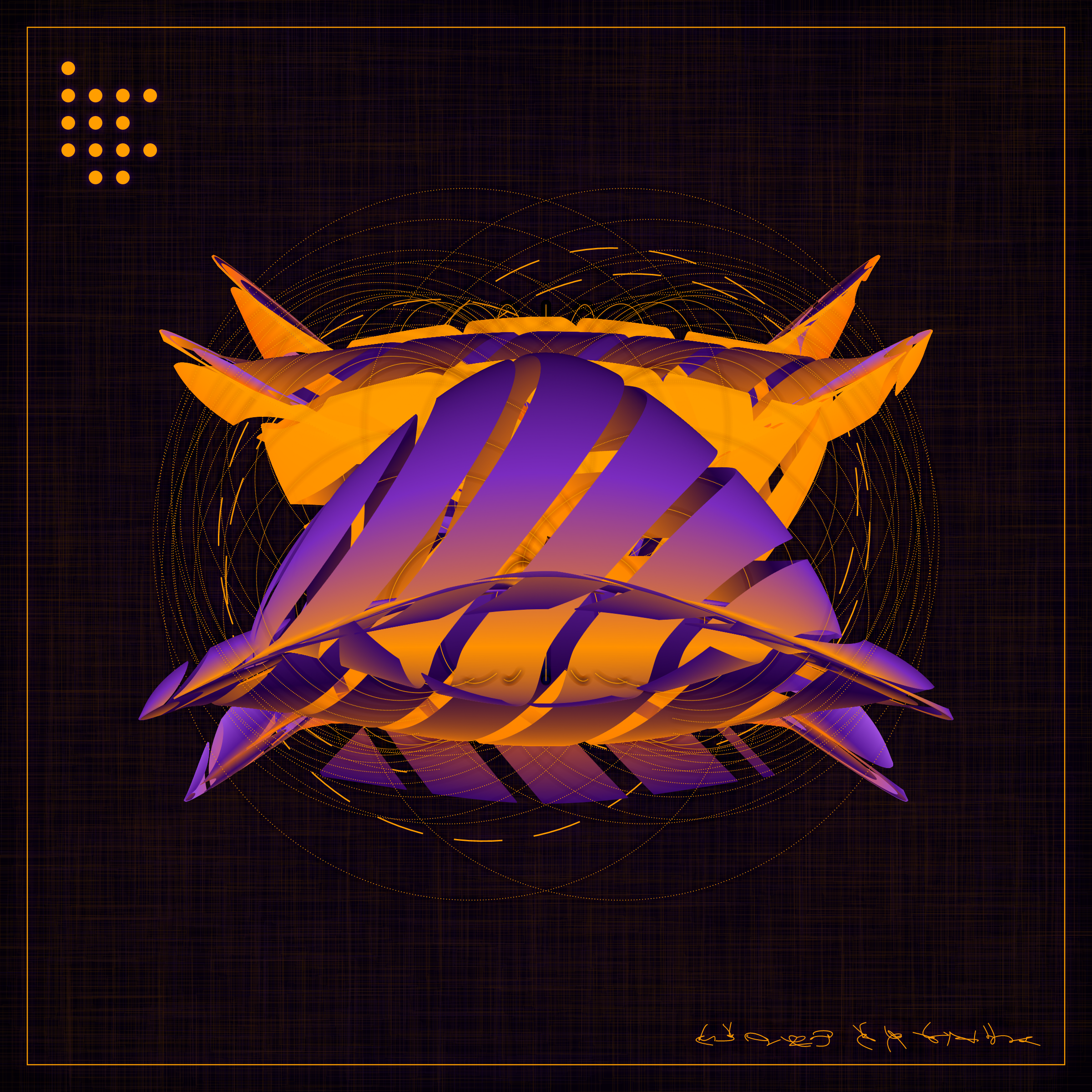 Art Blocks - Art Blocks v2 - Alien Insects #394 - NFT # 137000394