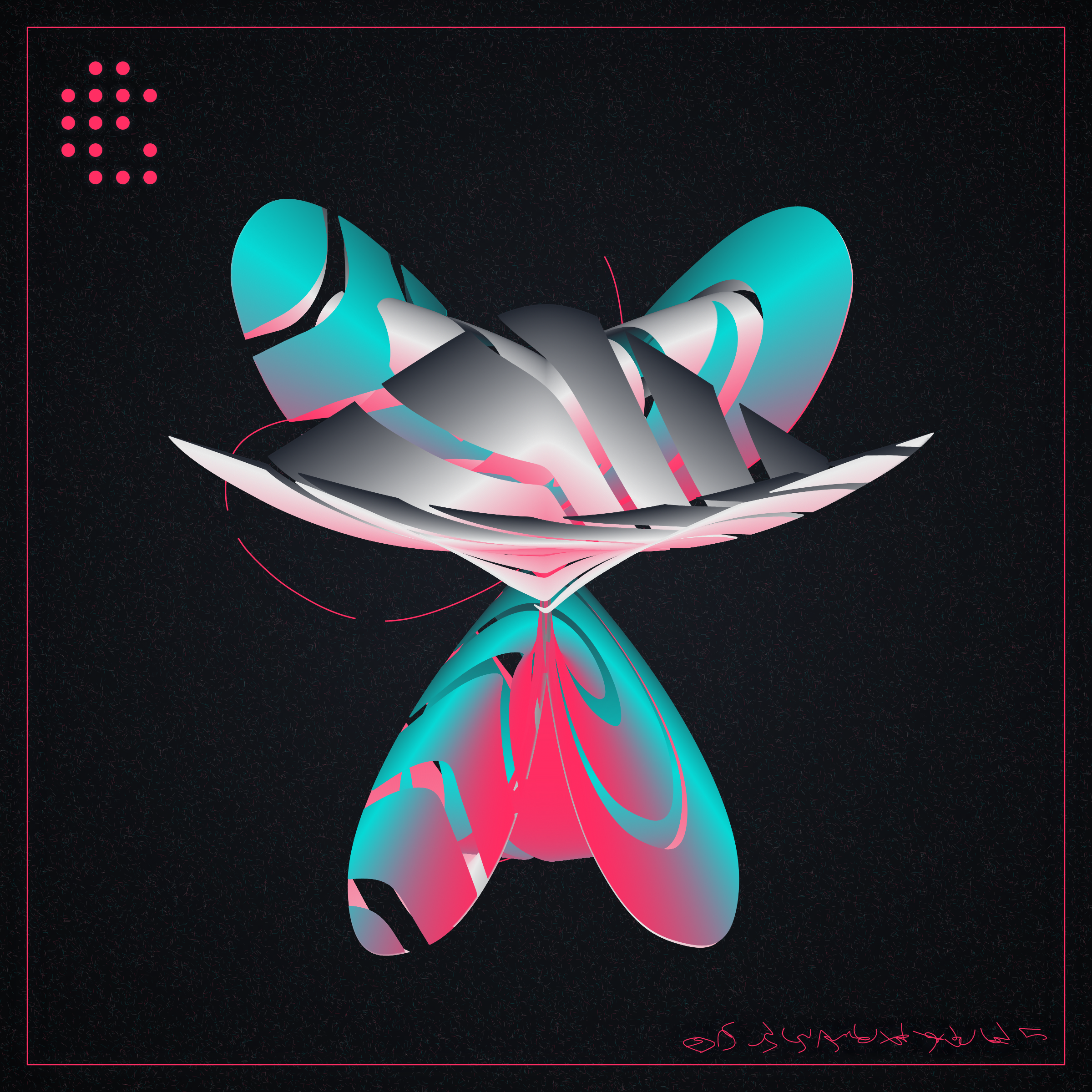 Art Blocks - Art Blocks v2 - Alien Insects #395 - NFT # 137000395