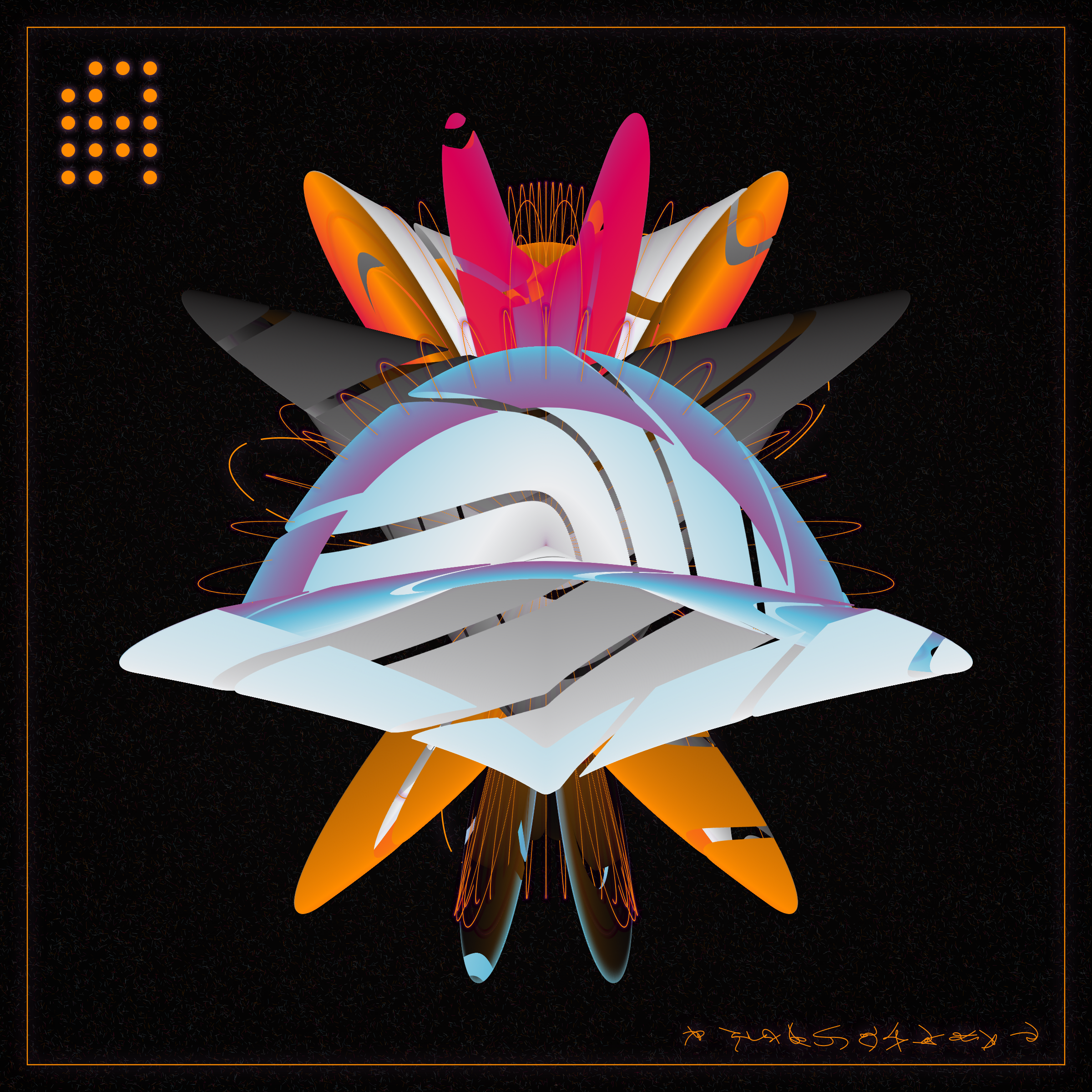 Art Blocks - Art Blocks v2 - Alien Insects #404 - NFT # 137000404