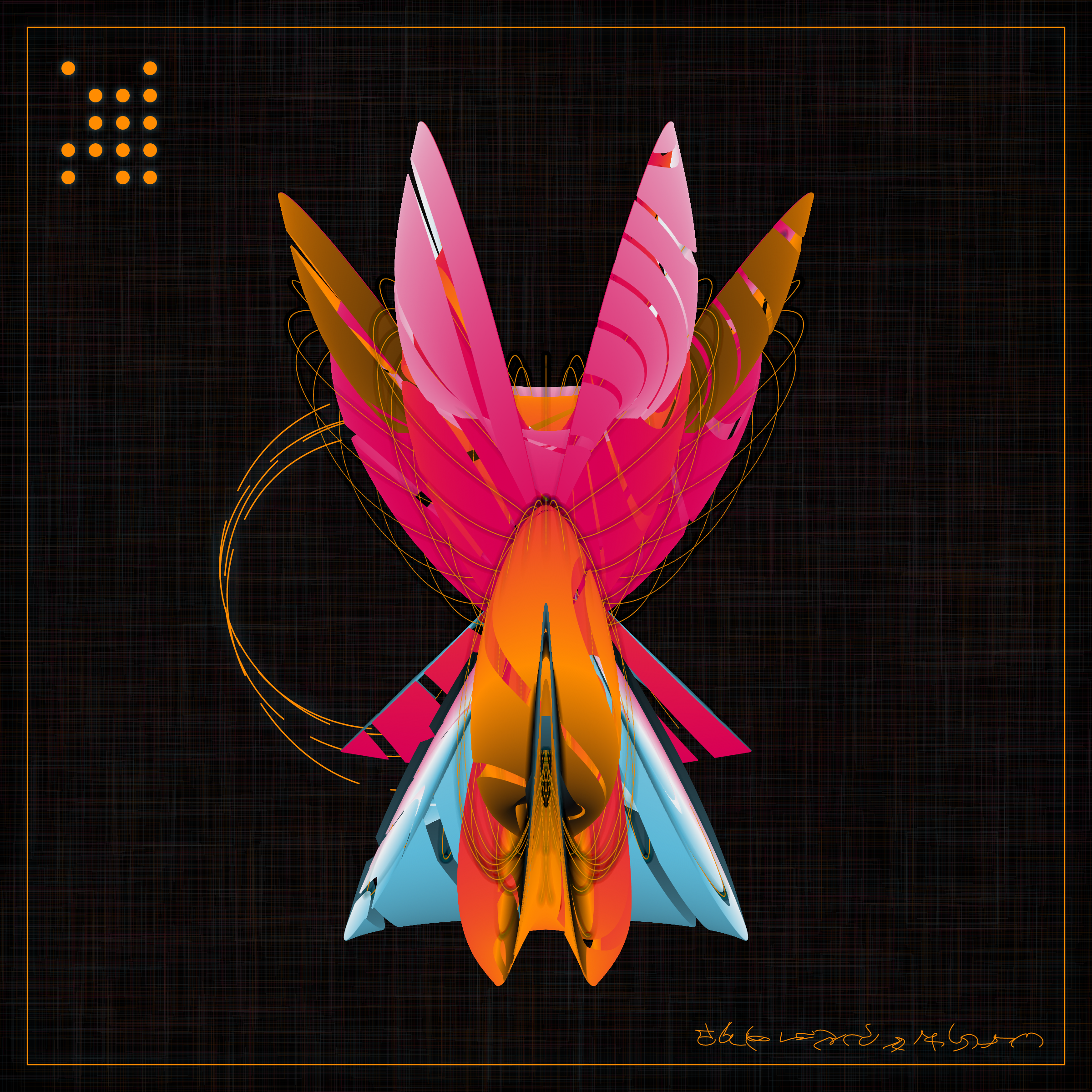 Art Blocks - Art Blocks v2 - Alien Insects #418 - NFT # 137000418