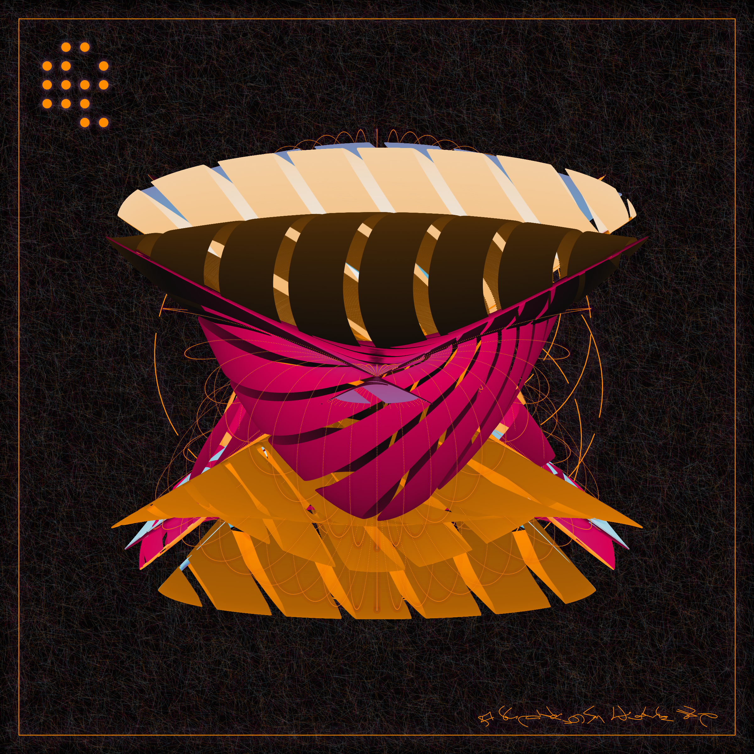 Art Blocks - Art Blocks v2 - Alien Insects #420 - NFT # 137000420