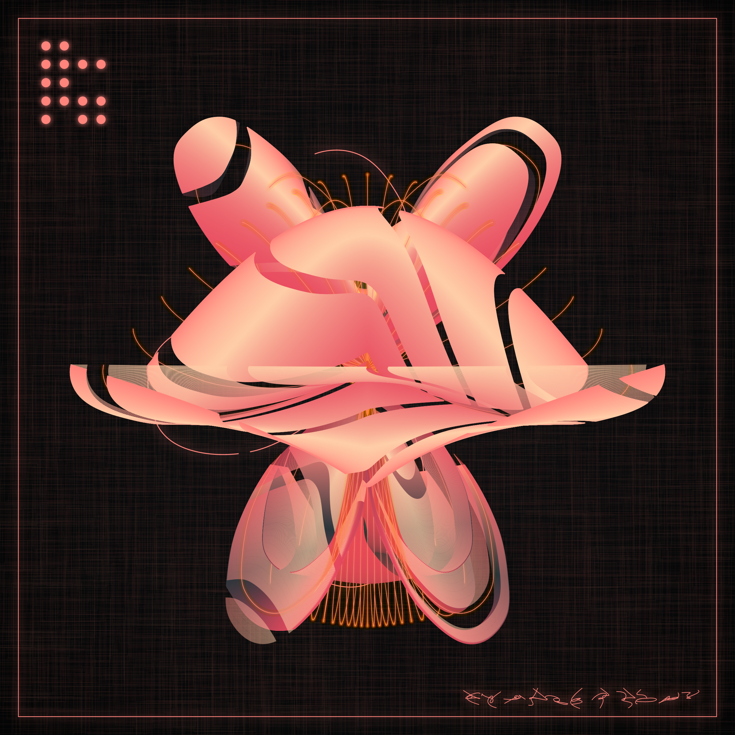 Art Blocks - Art Blocks v2 - Alien Insects #435 - NFT # 137000435