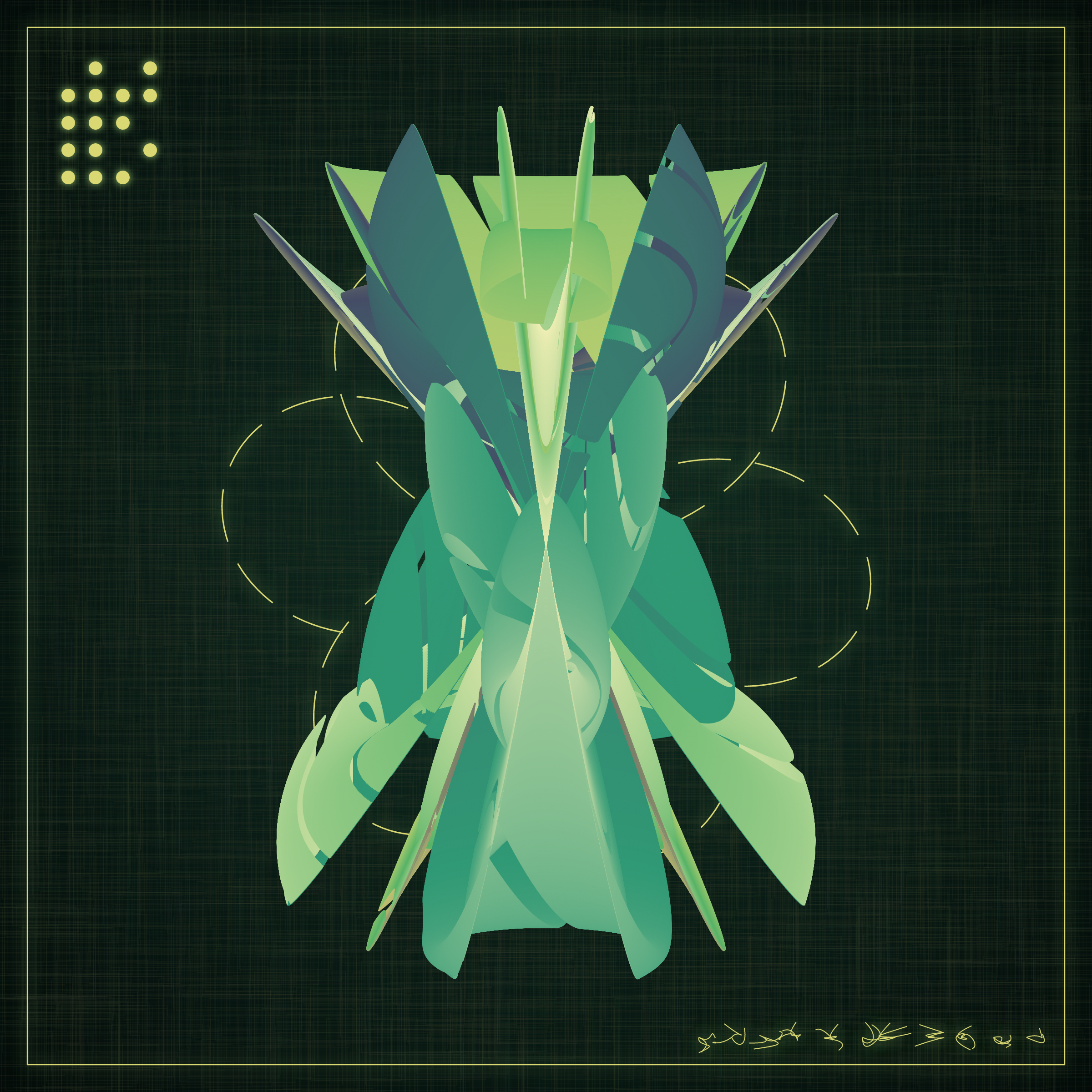 Art Blocks - Art Blocks v2 - Alien Insects #436 - NFT # 137000436