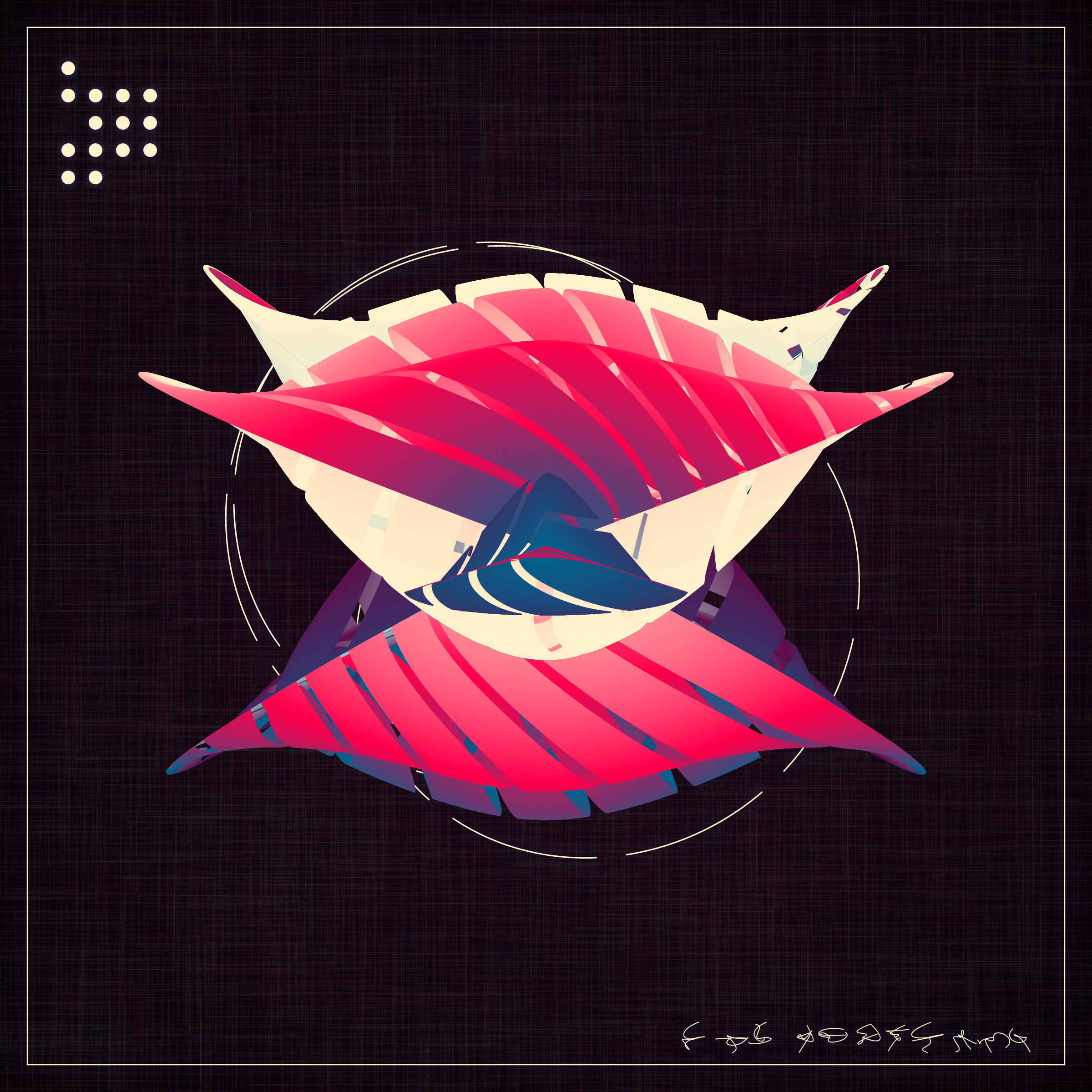 Art Blocks - Art Blocks v2 - Alien Insects #444 - NFT # 137000444