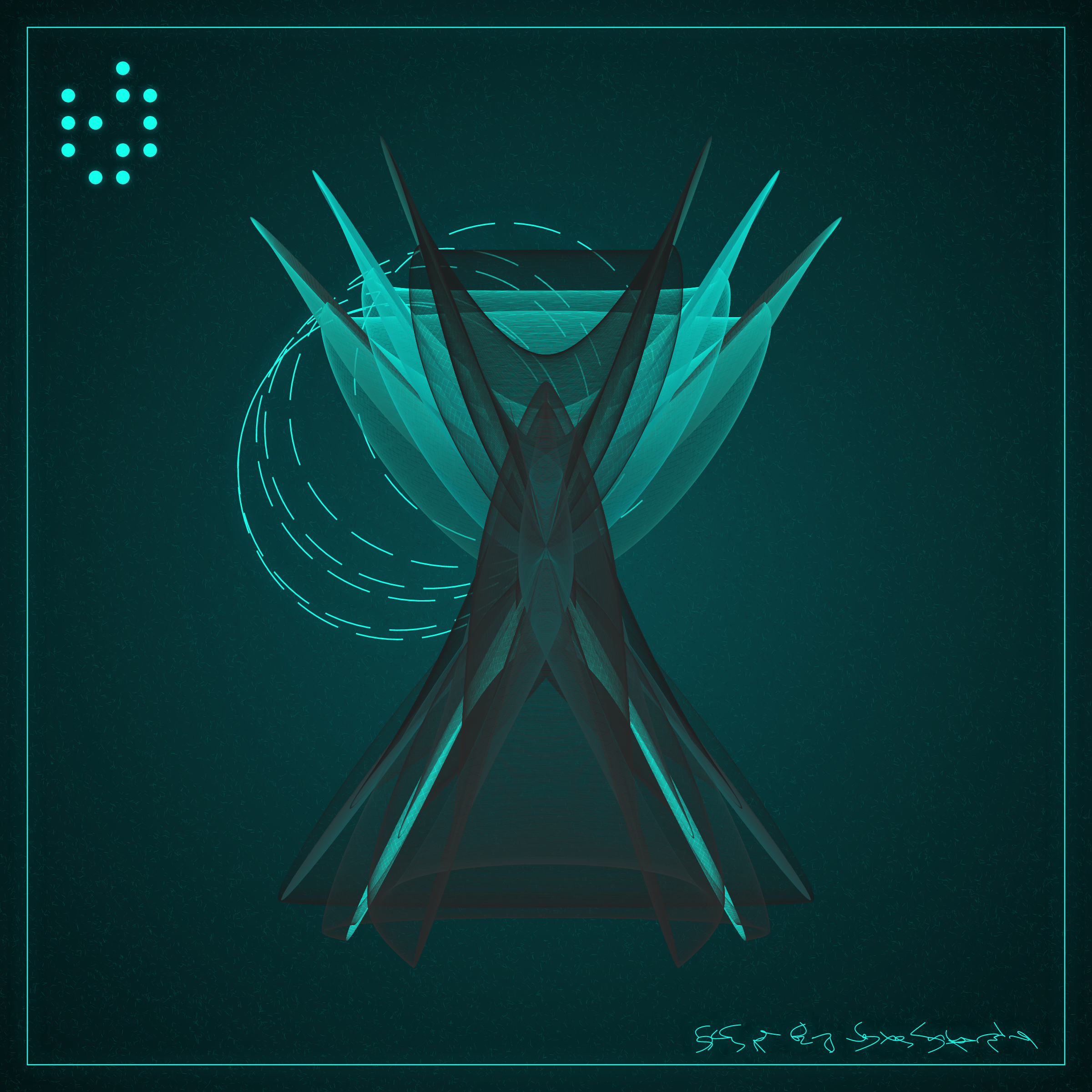 Art Blocks - Art Blocks v2 - Alien Insects #458 - NFT # 137000458