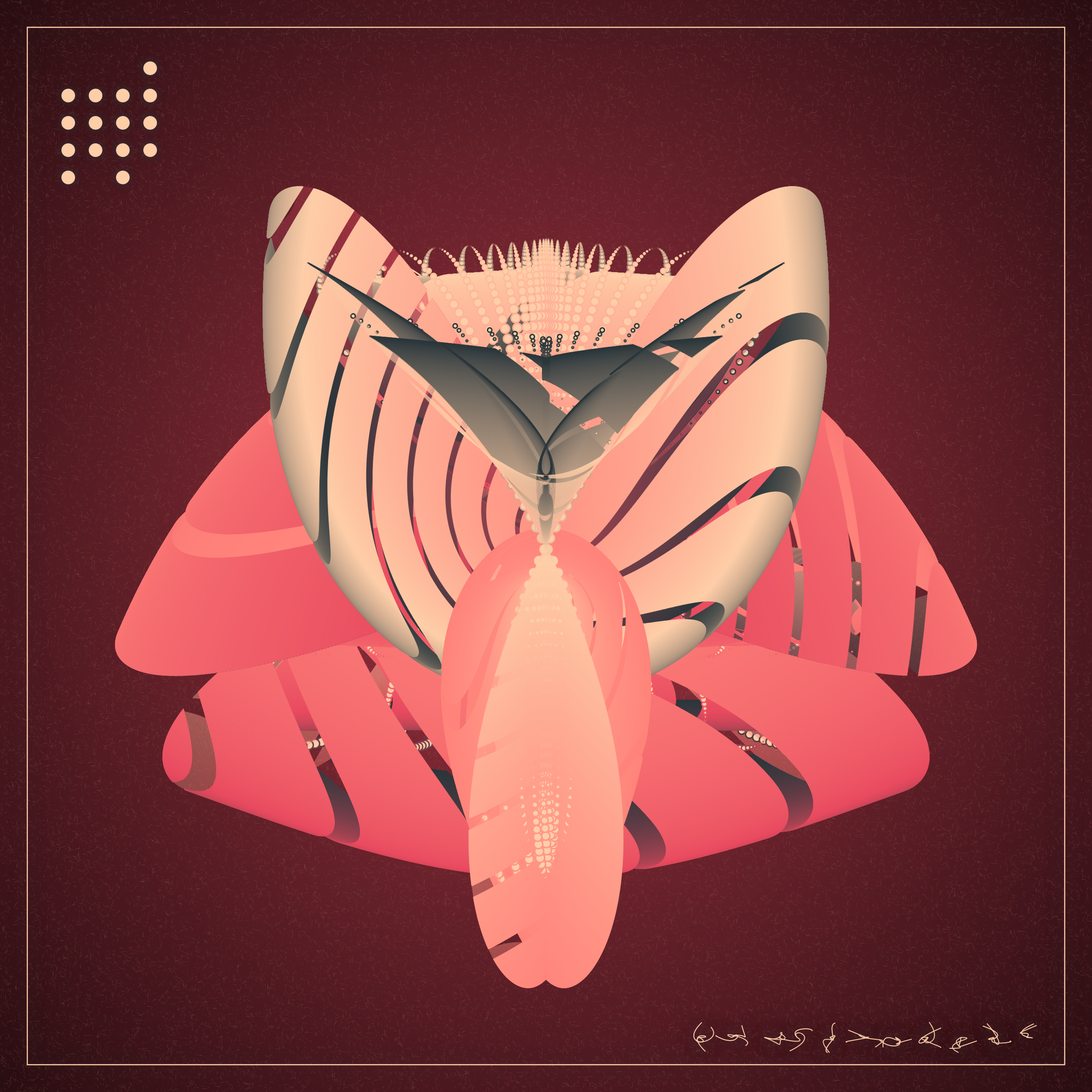 Art Blocks - Art Blocks v2 - Alien Insects #461 - NFT # 137000461