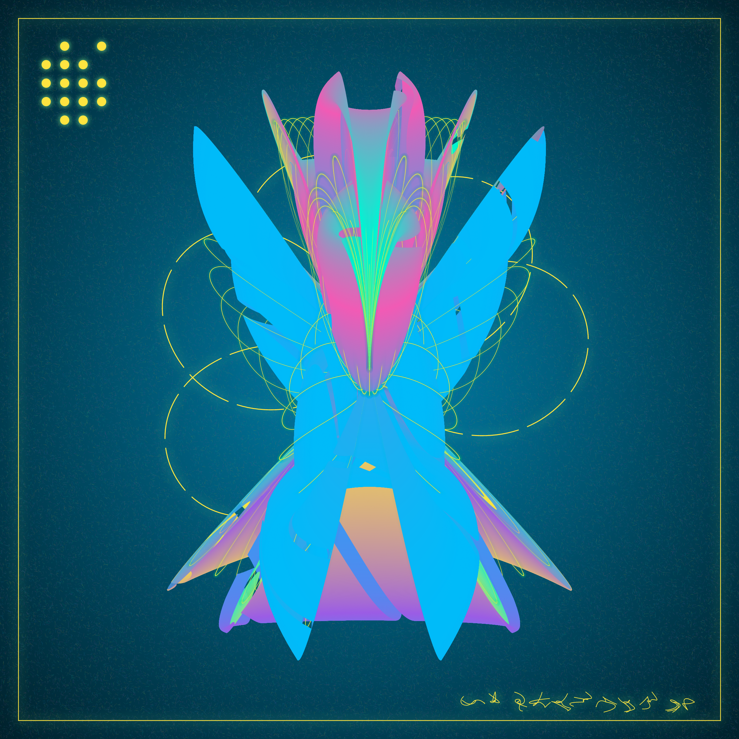 Art Blocks - Art Blocks v2 - Alien Insects #477 - NFT # 137000477