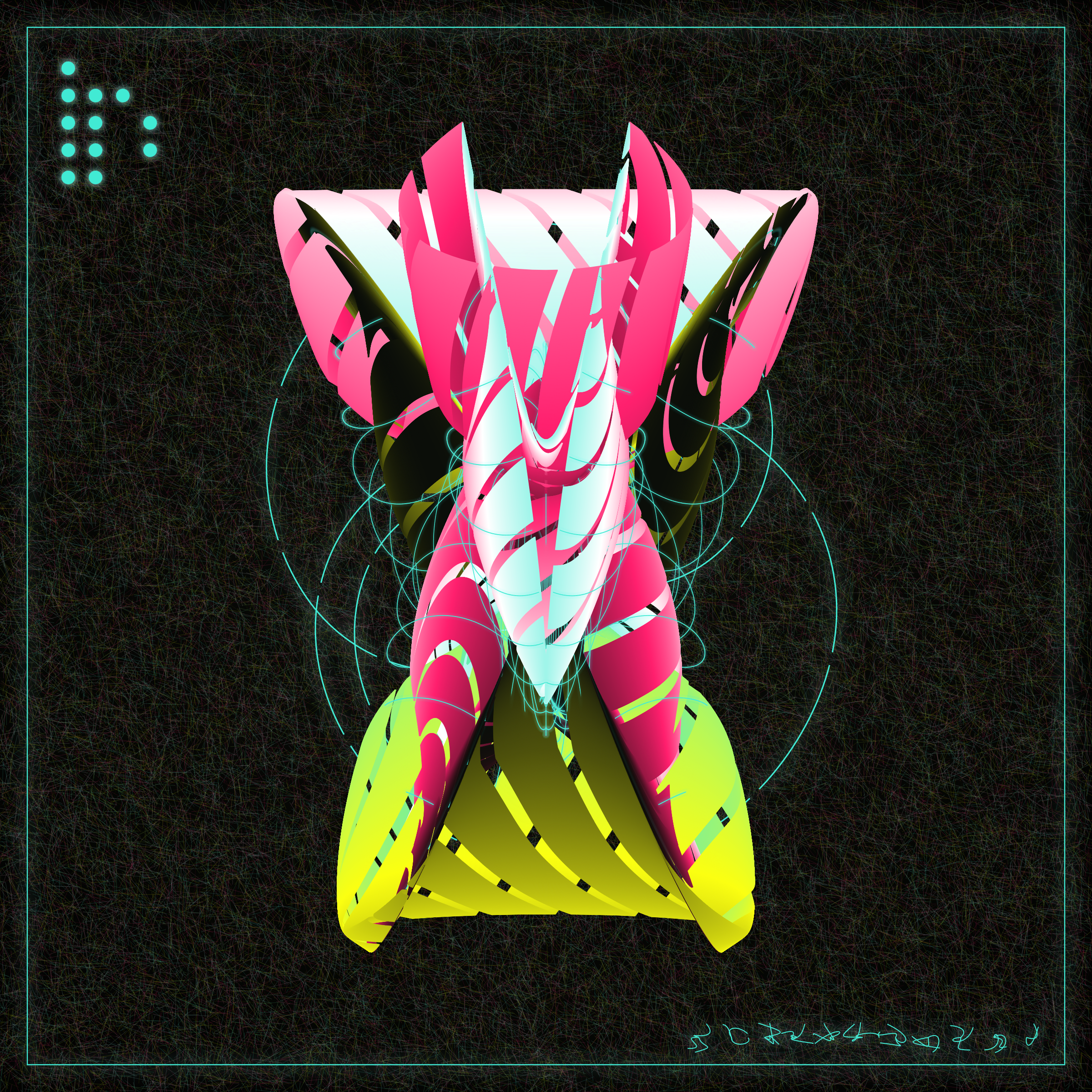 Art Blocks - Art Blocks v2 - Alien Insects #481 - NFT # 137000481