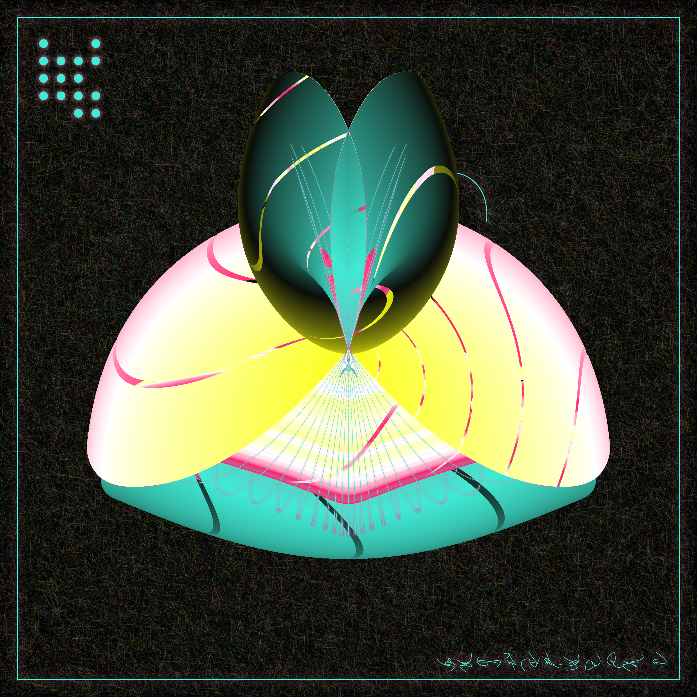 Art Blocks - Art Blocks v2 - Alien Insects #485 - NFT # 137000485