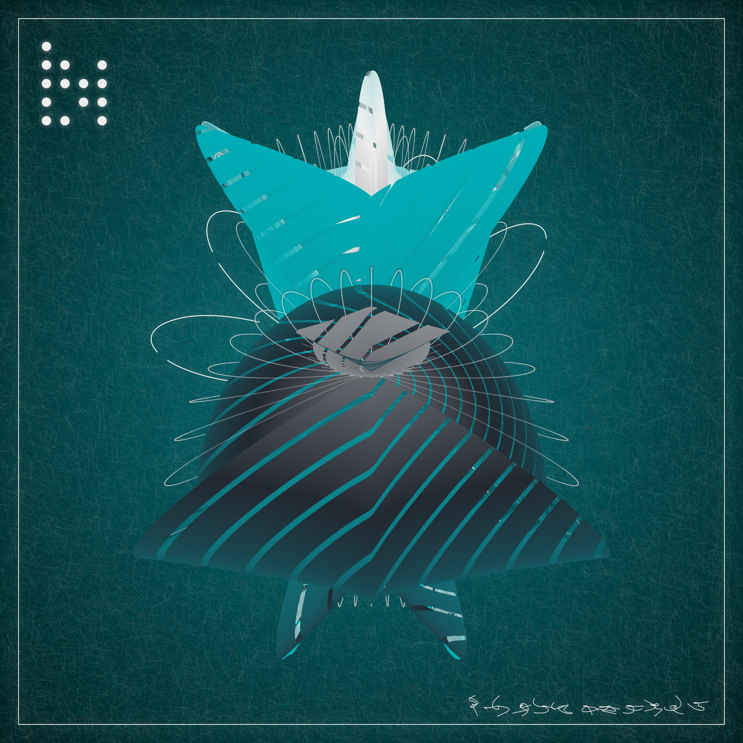 Art Blocks - Art Blocks v2 - Alien Insects #490 - NFT # 137000490