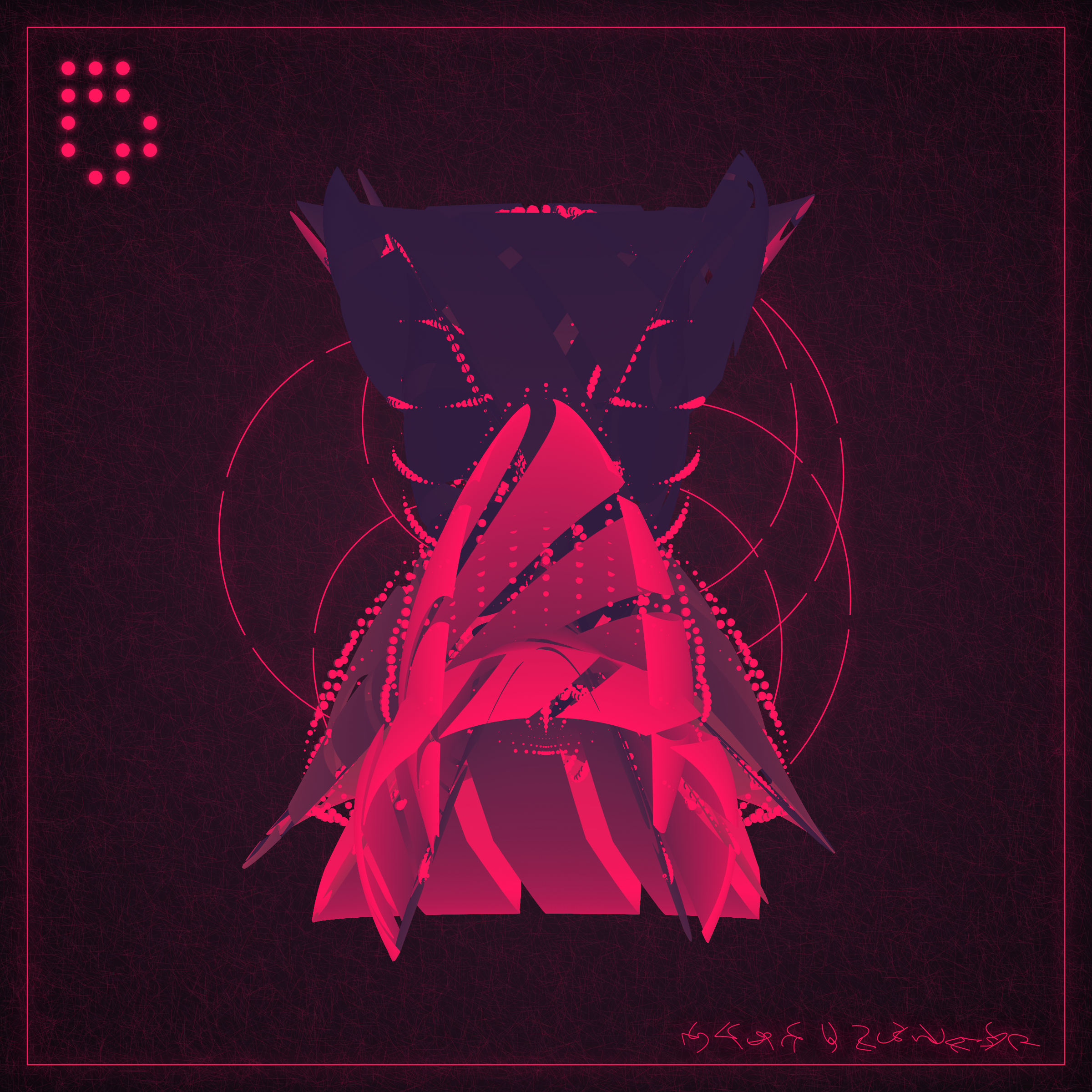 Art Blocks - Art Blocks v2 - Alien Insects #491 - NFT # 137000491