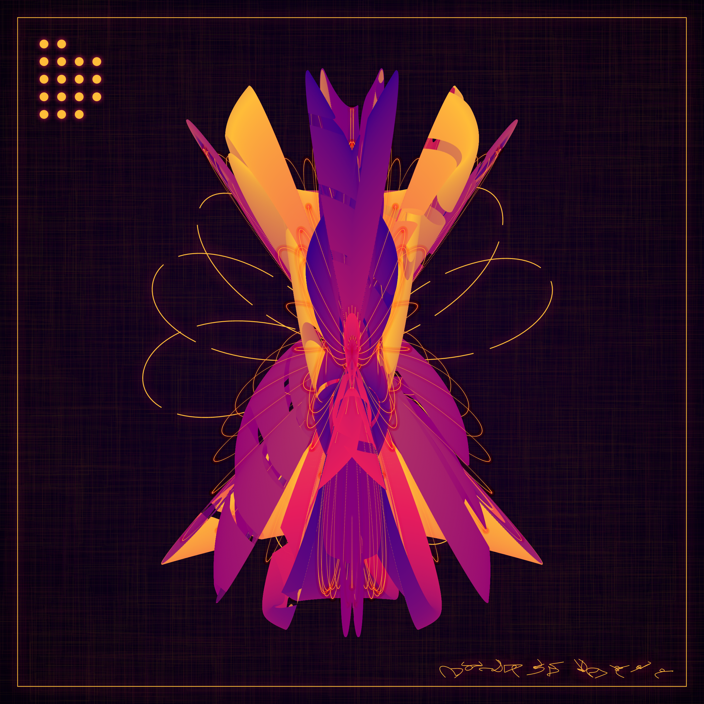 Art Blocks - Art Blocks v2 - Alien Insects #513 - NFT # 137000513