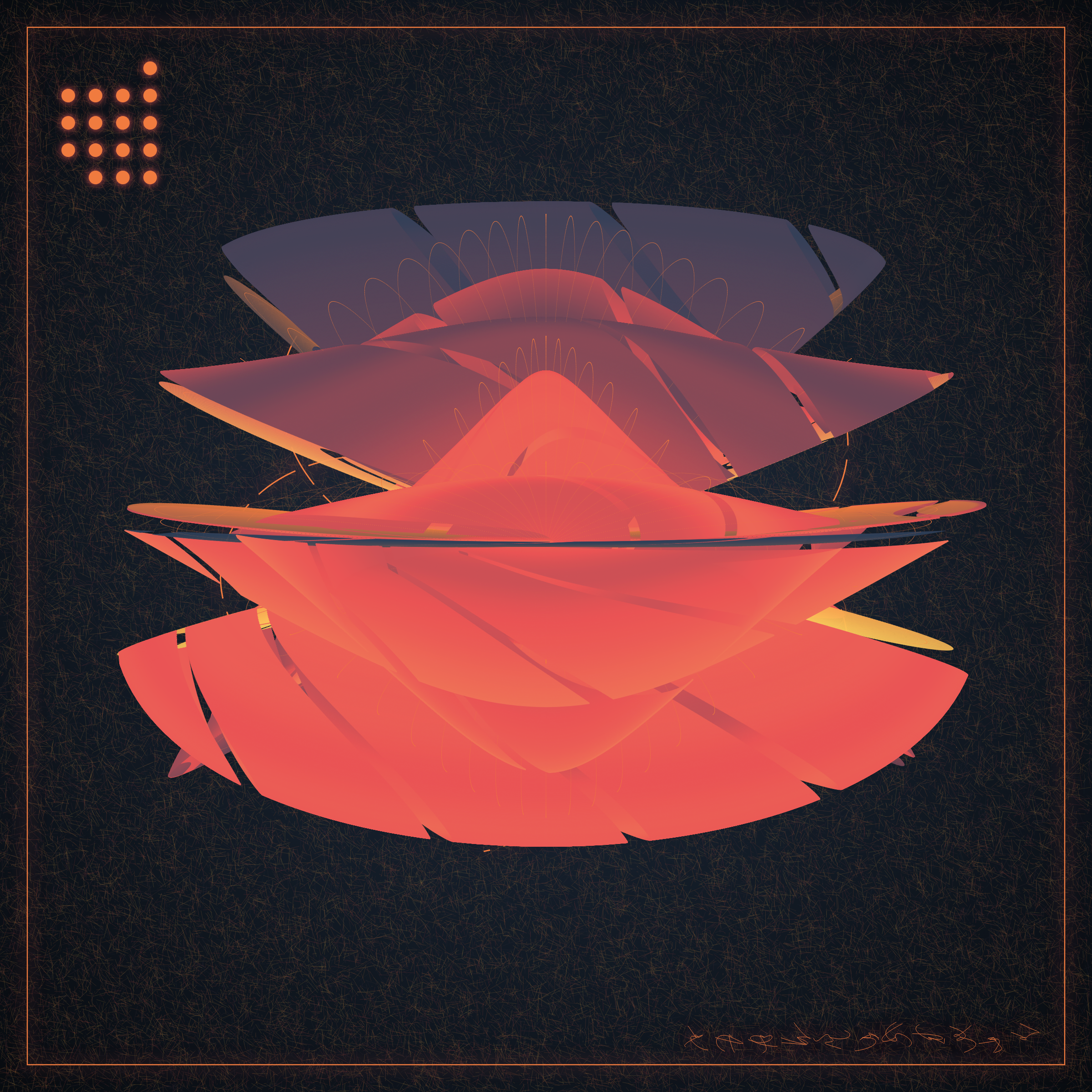 Art Blocks - Art Blocks v2 - Alien Insects #523 - NFT # 137000523