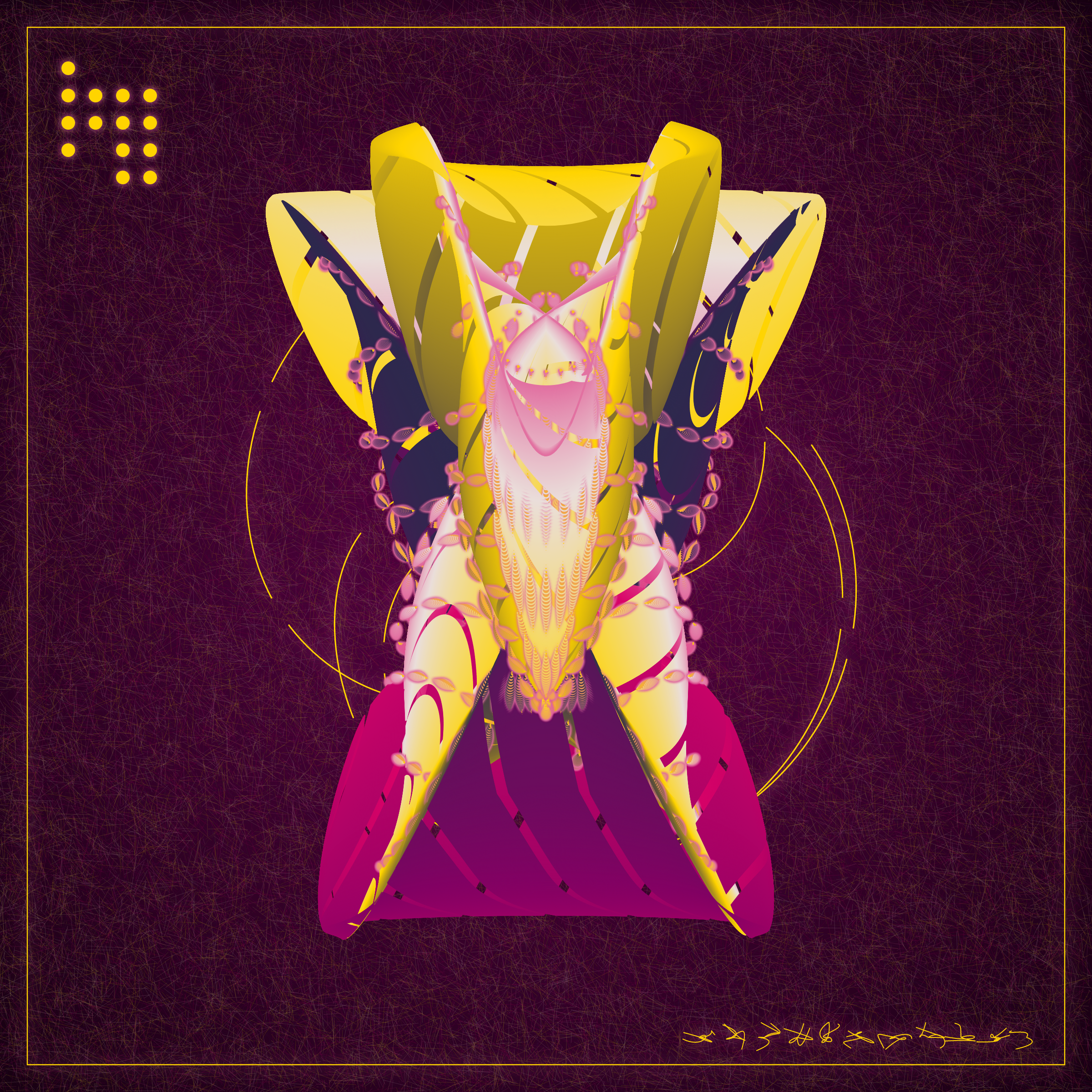 Art Blocks - Art Blocks v2 - Alien Insects #532 - NFT # 137000532