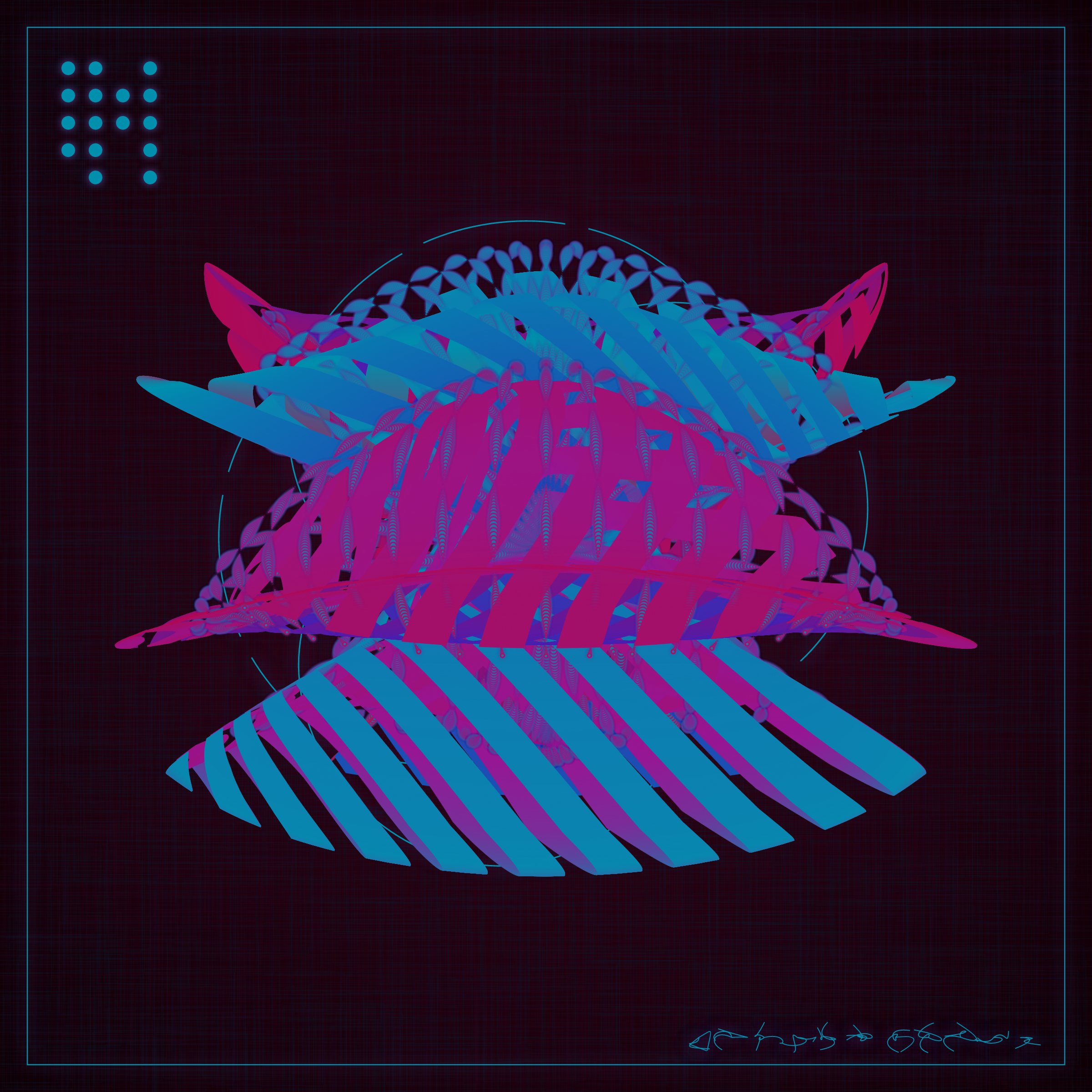 Art Blocks - Art Blocks v2 - Alien Insects #543 - NFT # 137000543