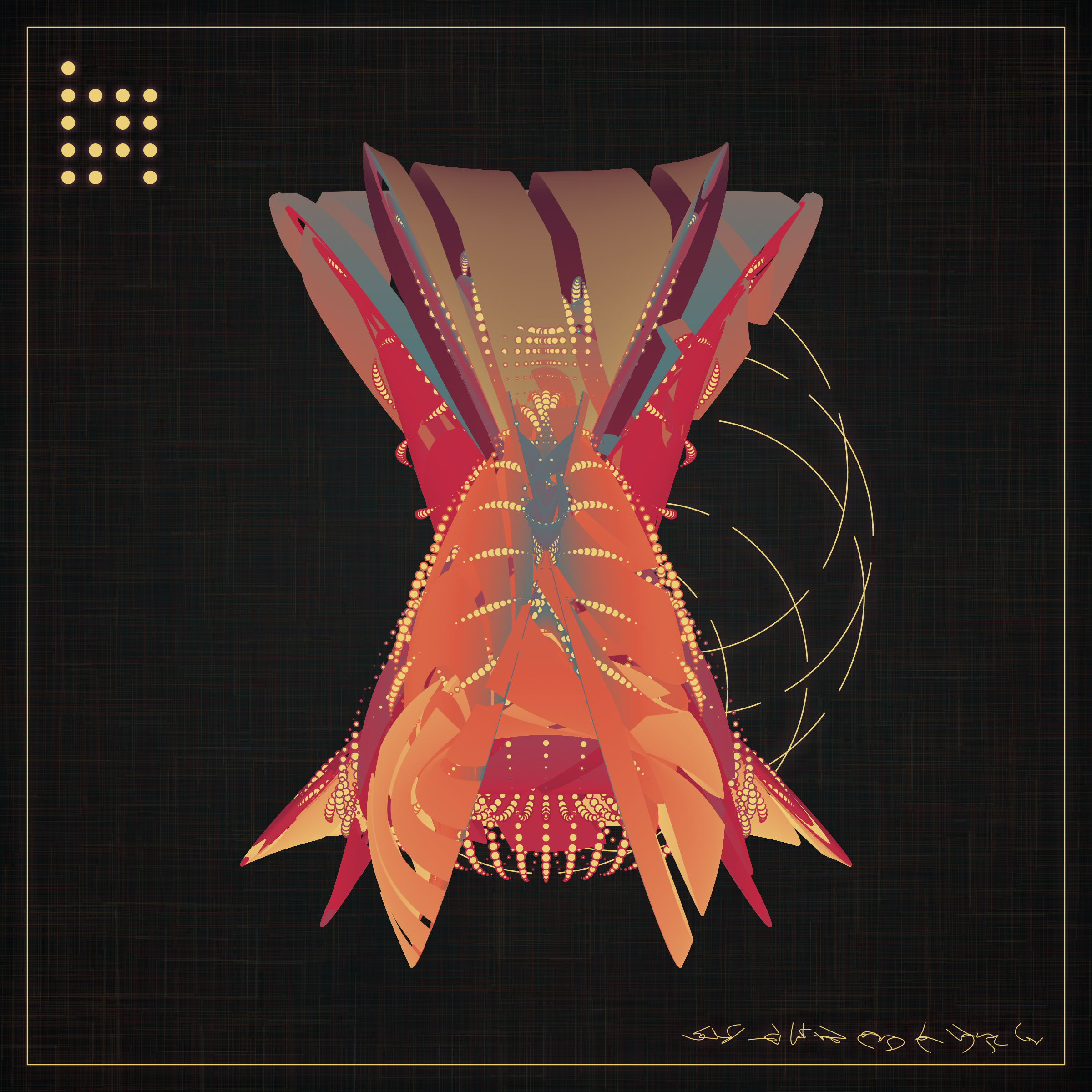 Art Blocks - Art Blocks v2 - Alien Insects #551 - NFT # 137000551