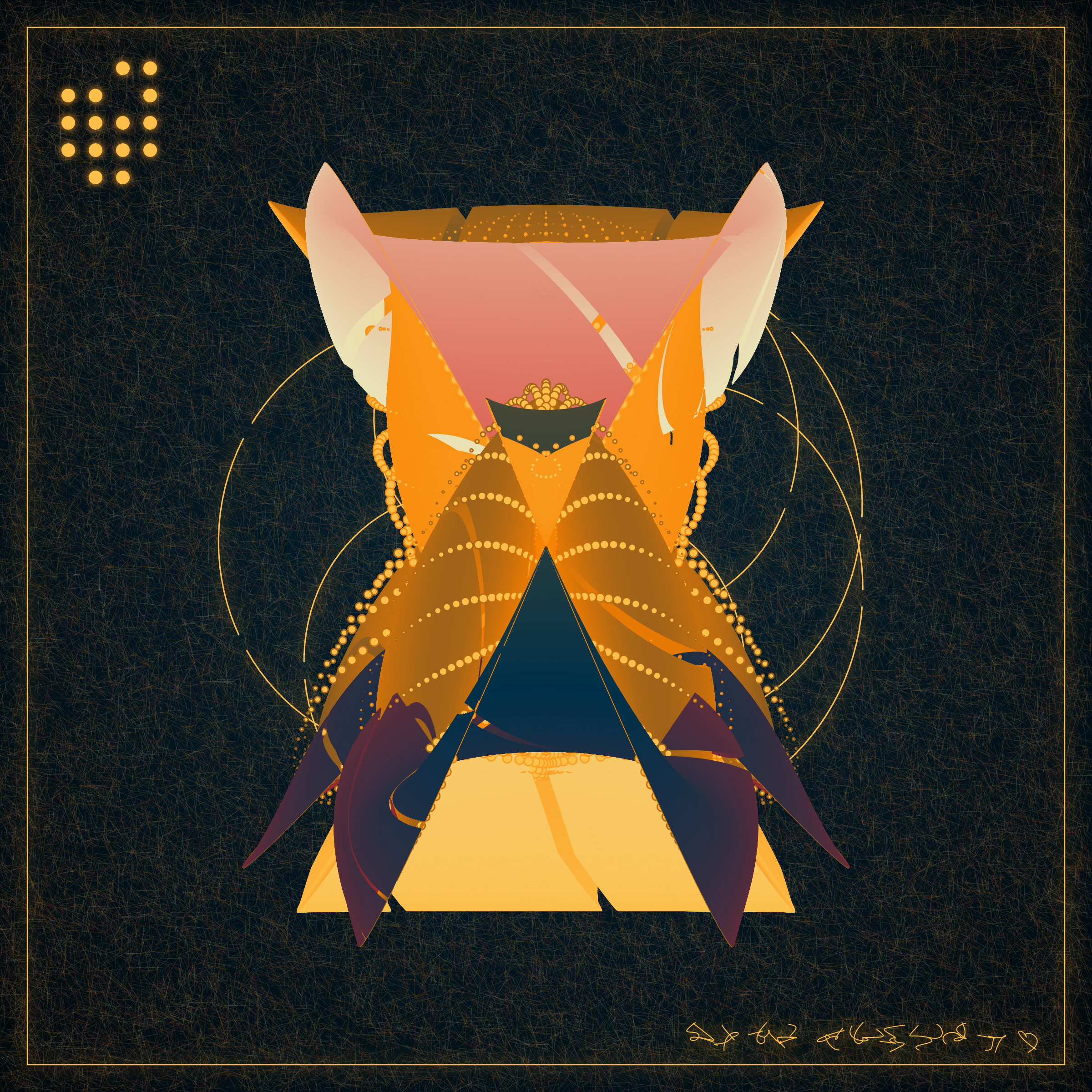 Art Blocks - Art Blocks v2 - Alien Insects #555 - NFT # 137000555