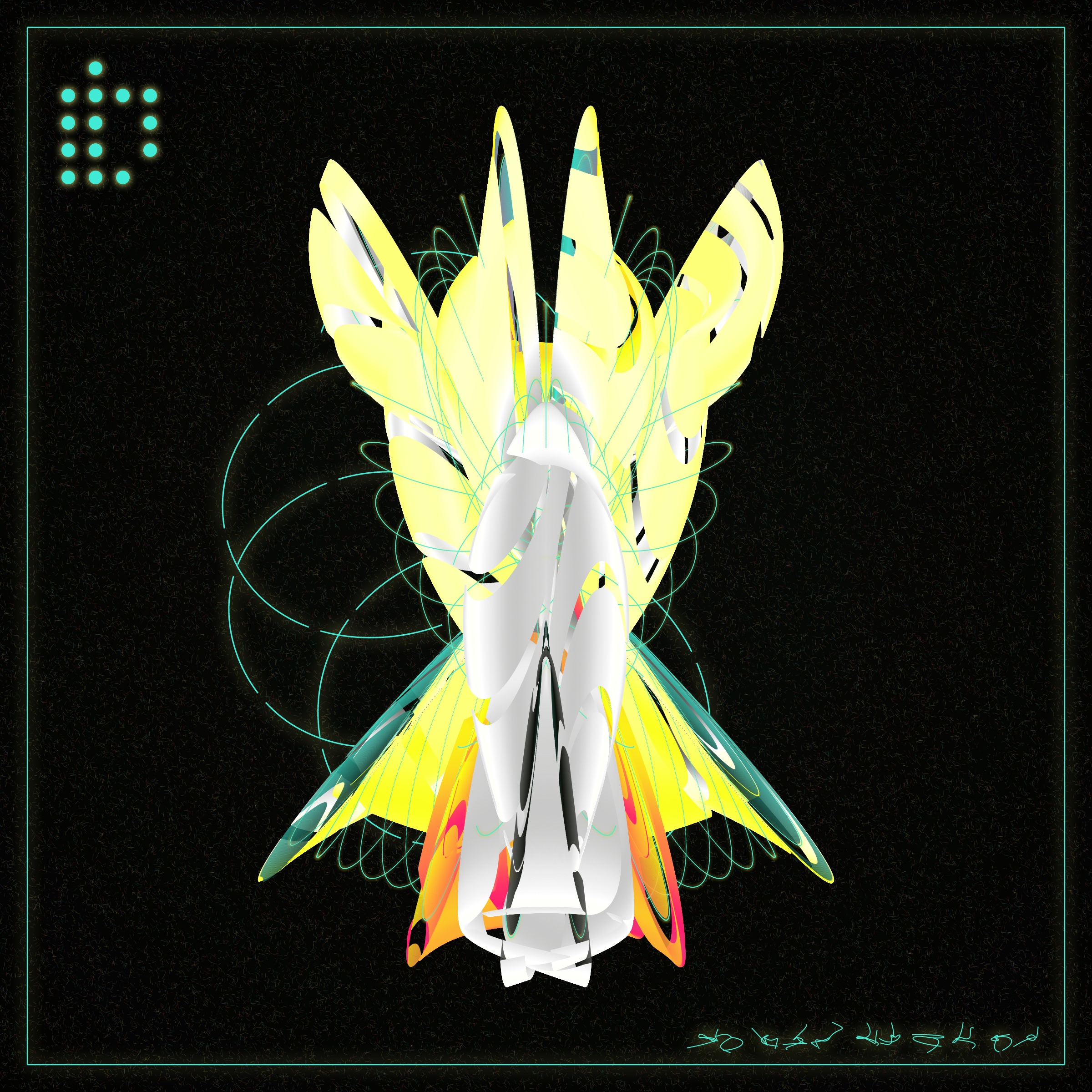 Art Blocks - Art Blocks v2 - Alien Insects #573 - NFT # 137000573