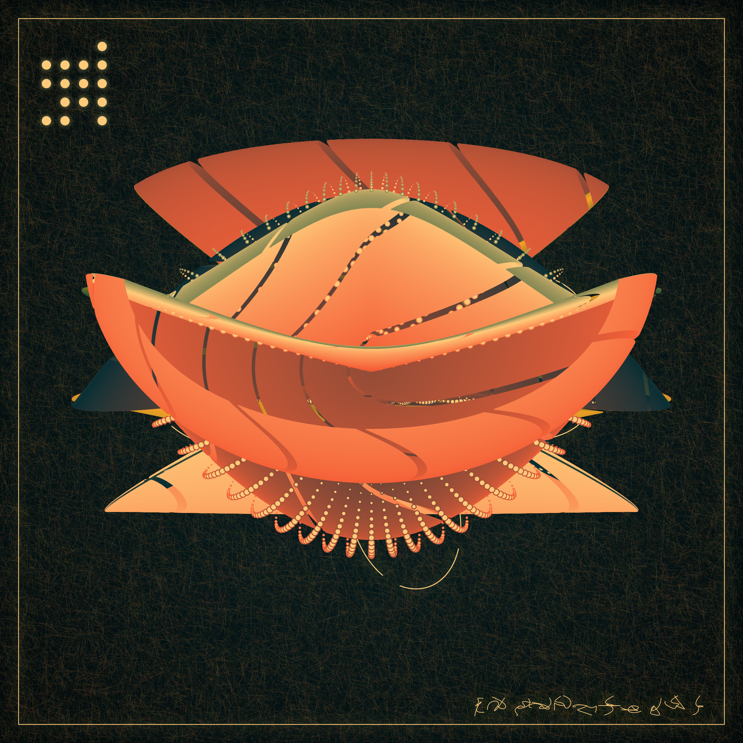 Art Blocks - Art Blocks v2 - Alien Insects #577 - NFT # 137000577