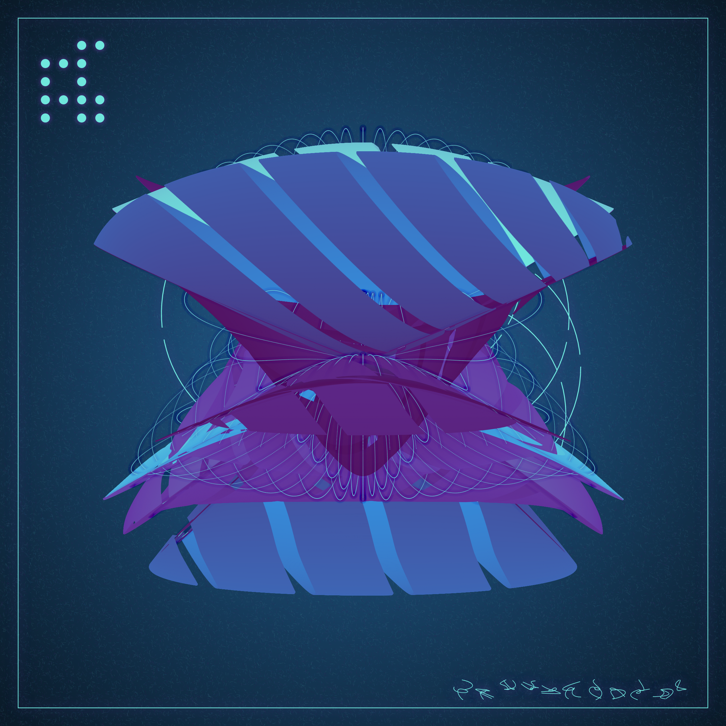 Art Blocks - Art Blocks v2 - Alien Insects #585 - NFT # 137000585