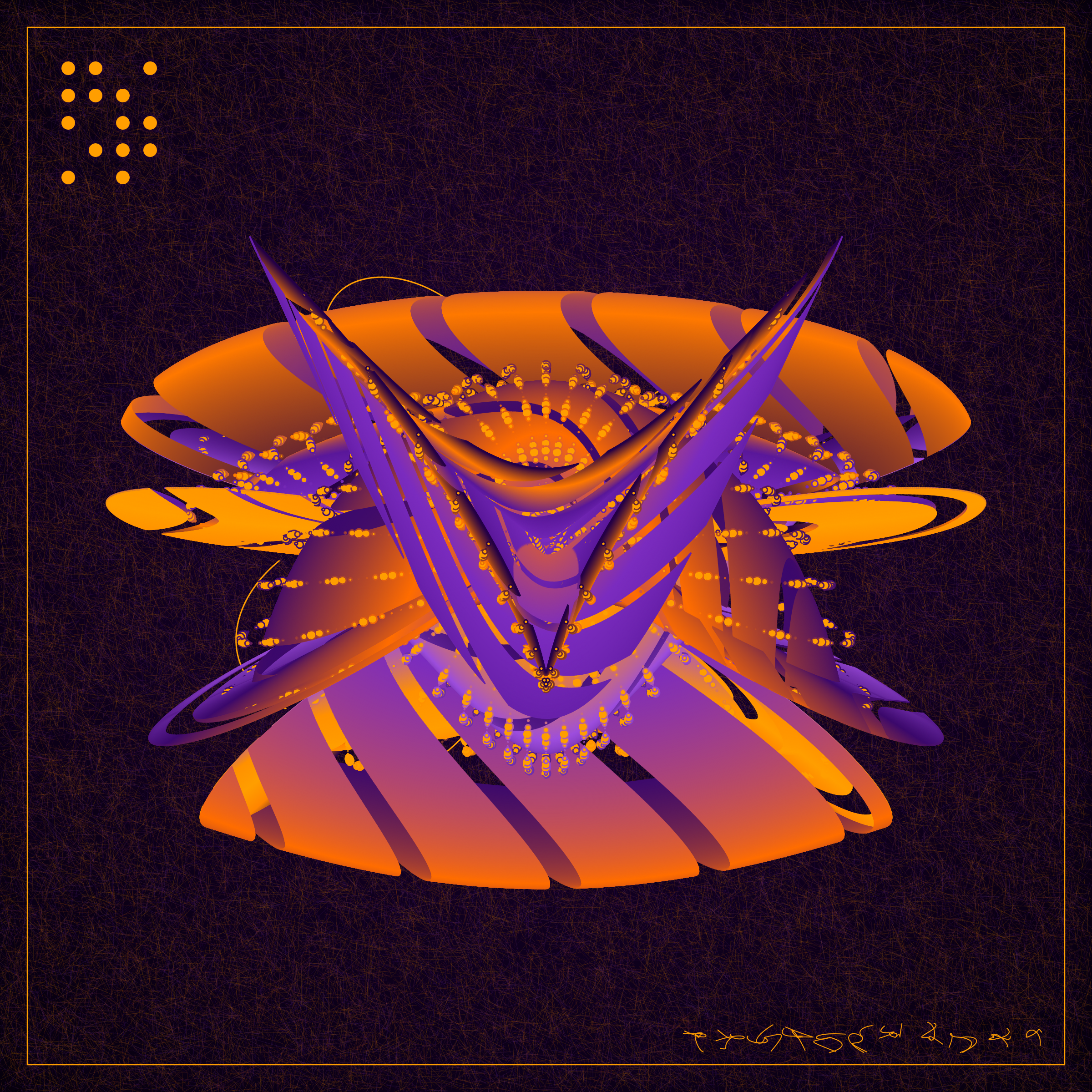 Art Blocks - Art Blocks v2 - Alien Insects #586 - NFT # 137000586