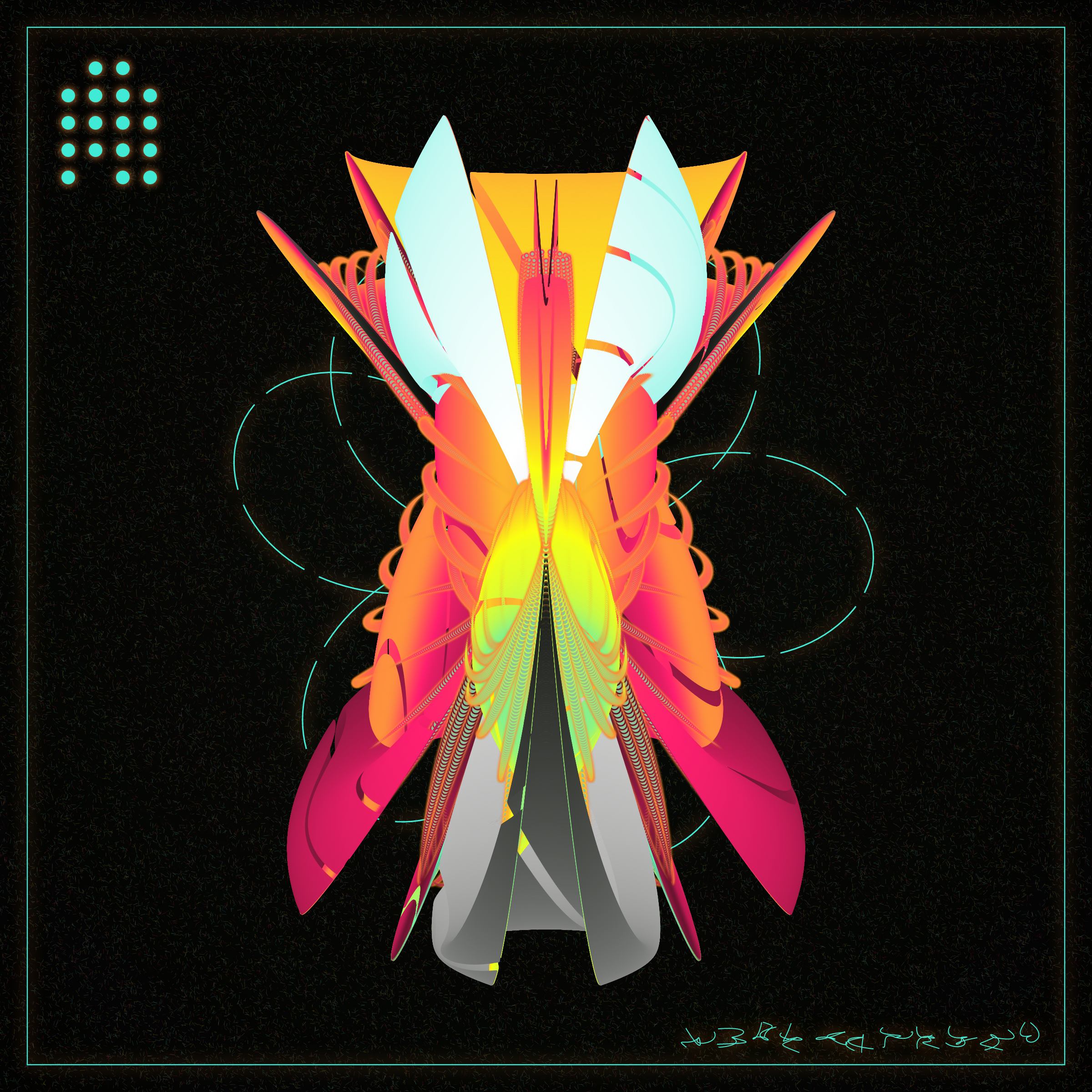 Art Blocks - Art Blocks v2 - Alien Insects #590 - NFT # 137000590