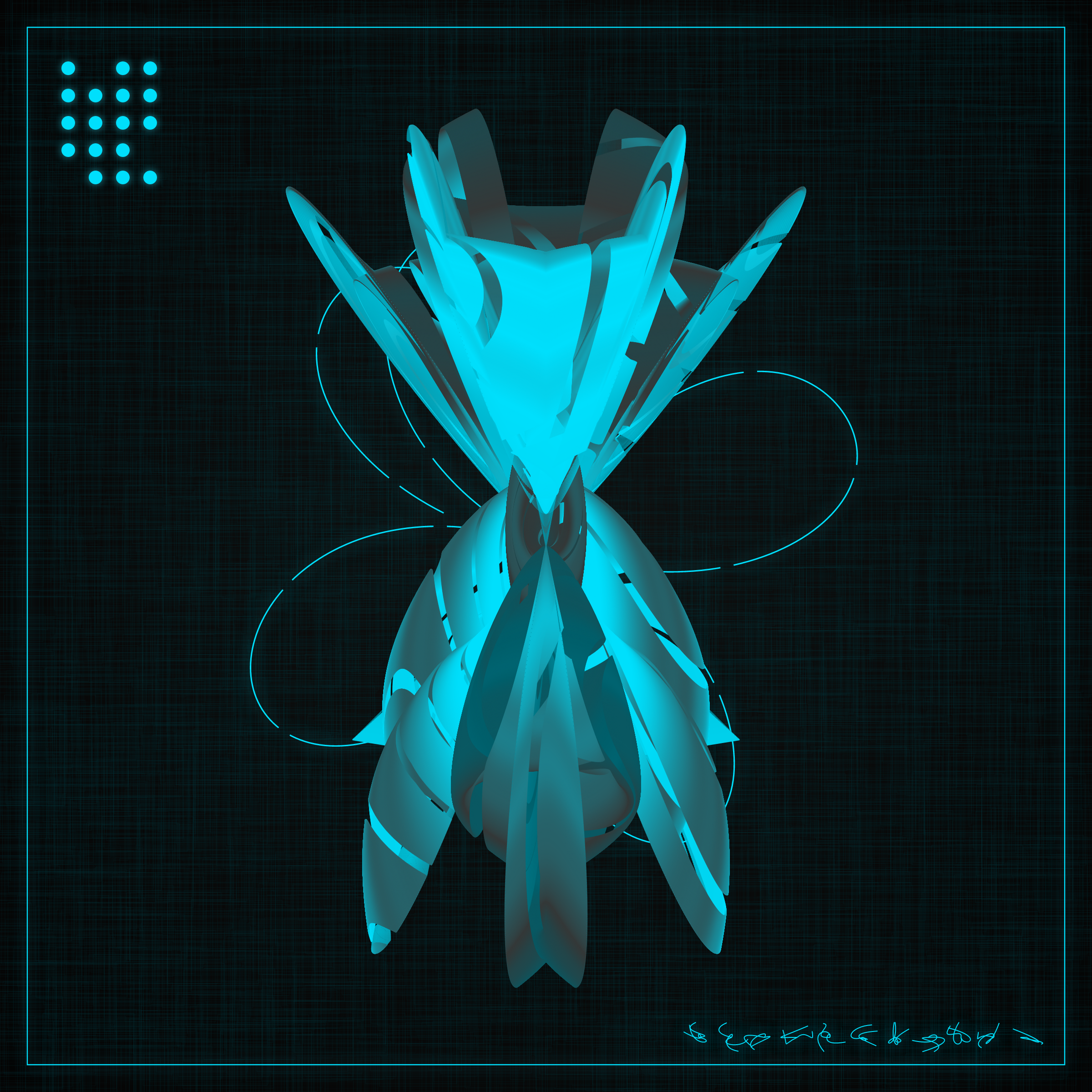 Art Blocks - Art Blocks v2 - Alien Insects #591 - NFT # 137000591