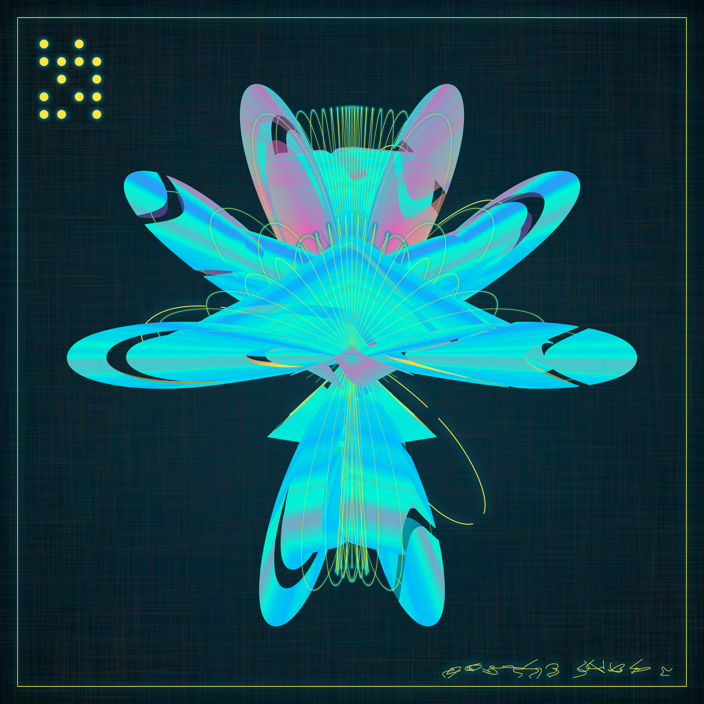 Art Blocks - Art Blocks v2 - Alien Insects #593 - NFT # 137000593