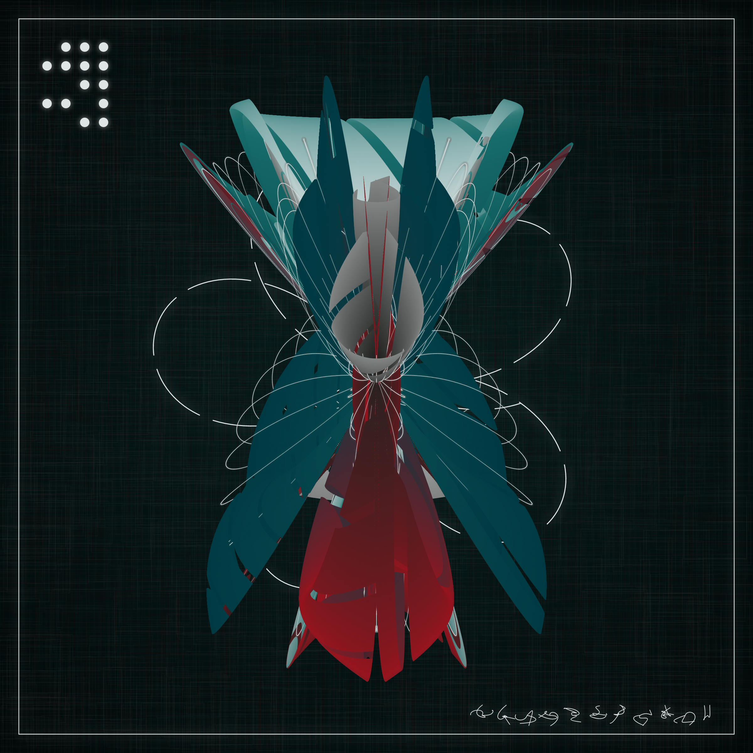 Art Blocks - Art Blocks v2 - Alien Insects #596 - NFT # 137000596